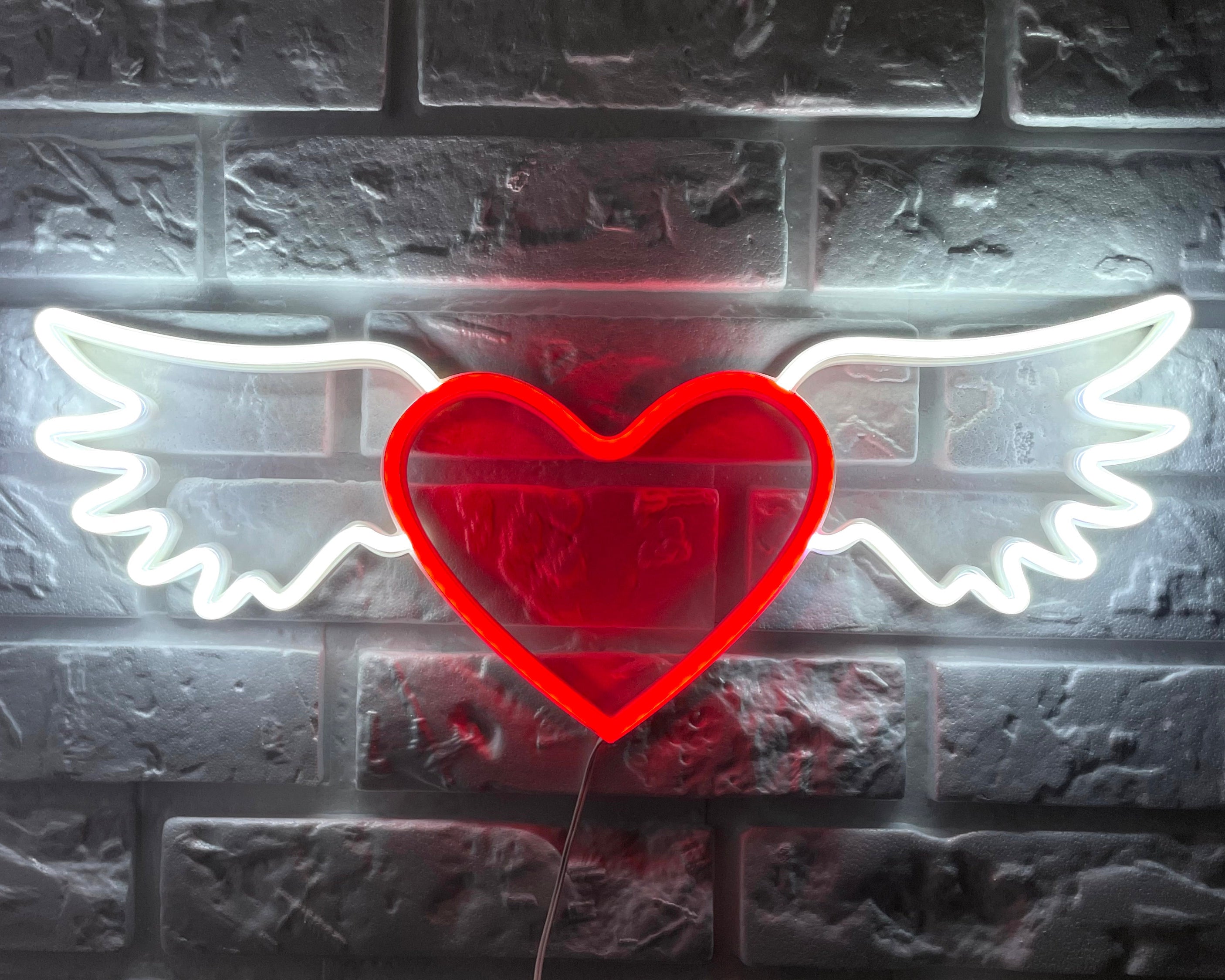 Heart with wings heart neon sign - Neonon