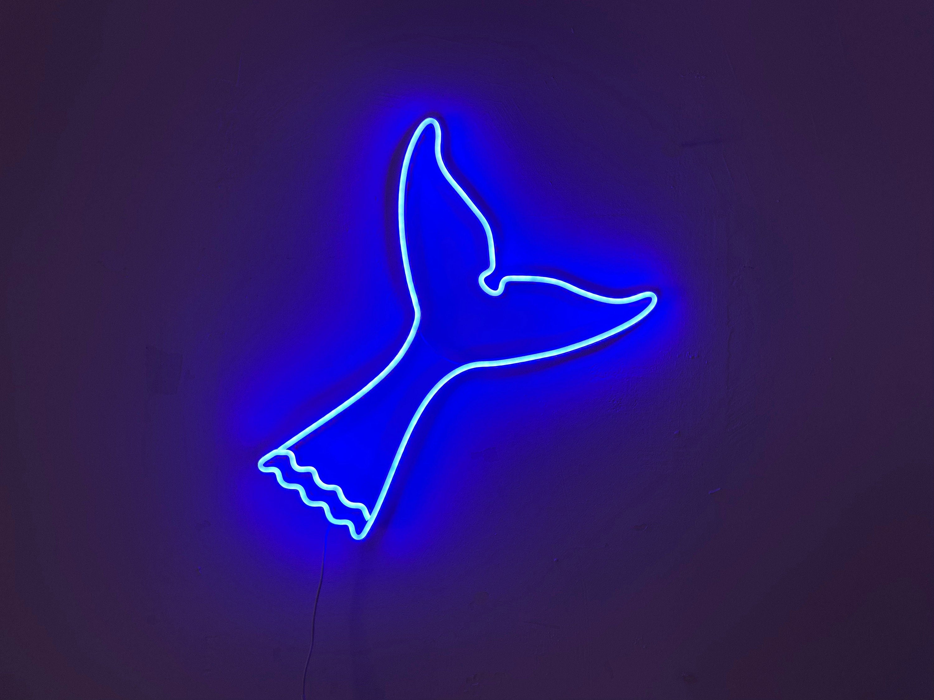 Whale tail neon sign - Neonon