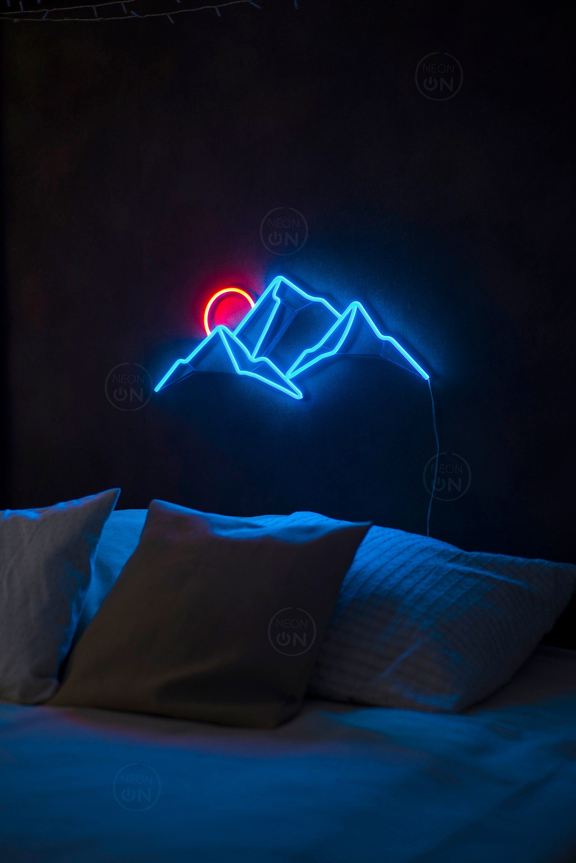 mountain neon sign bedroom - Neonon