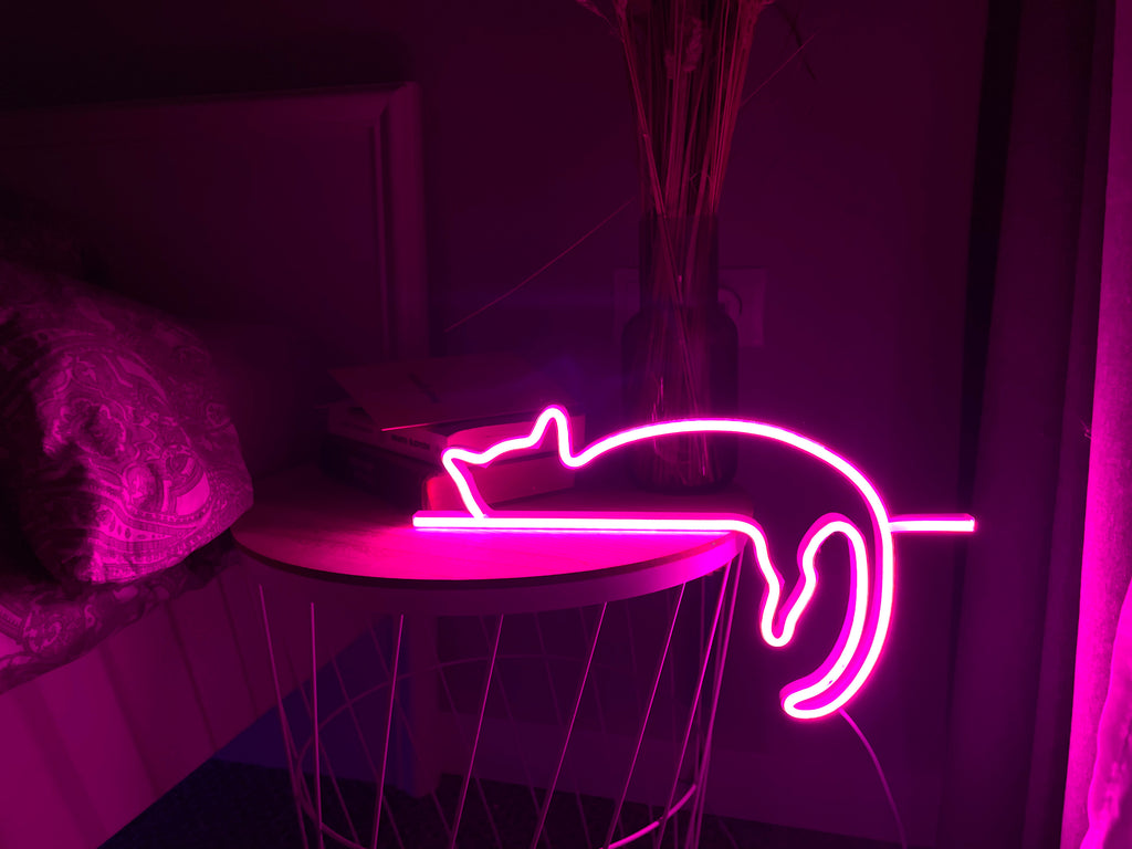 Lazy Cat neon sign - Neonon