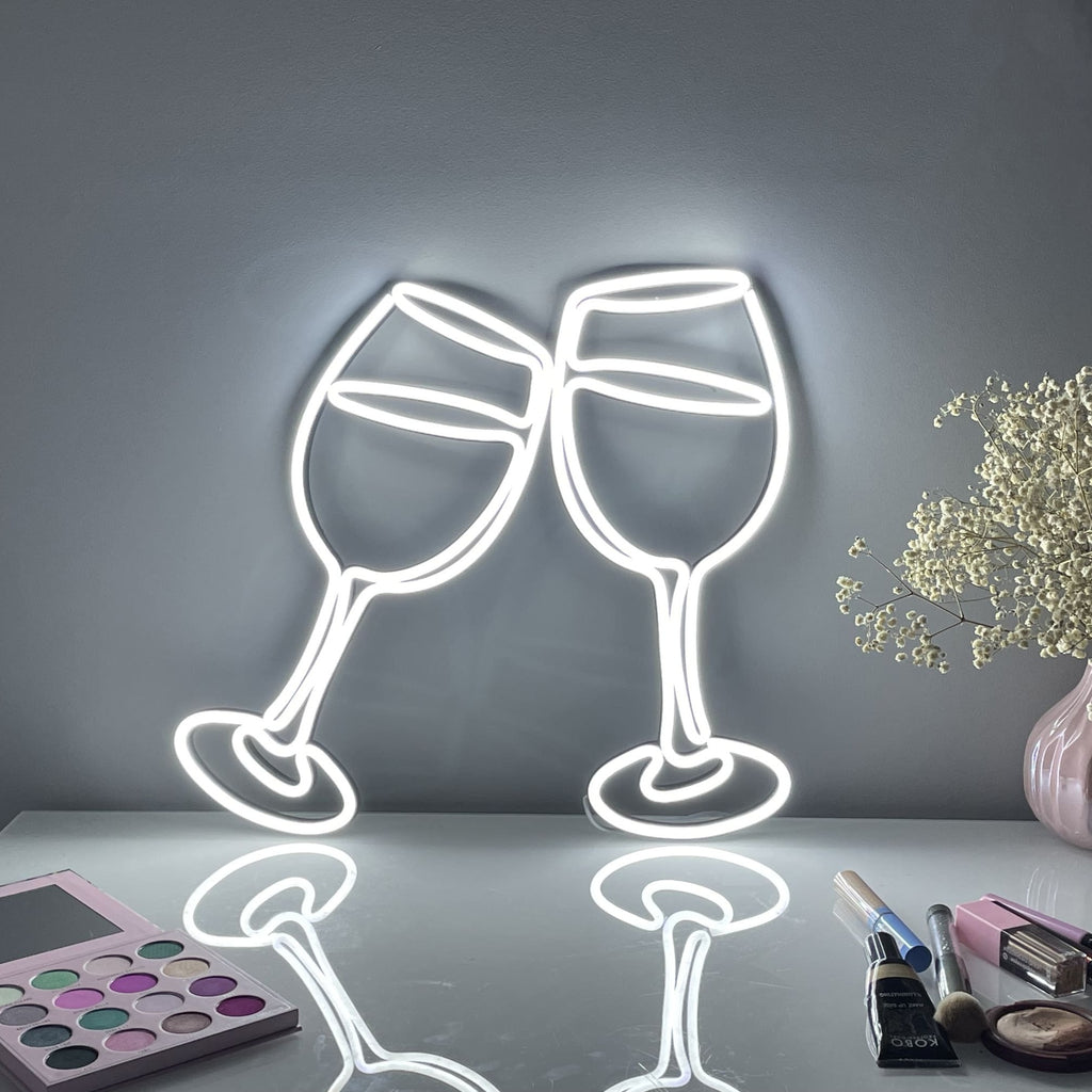 Wine Glasses neon sign - Neonon