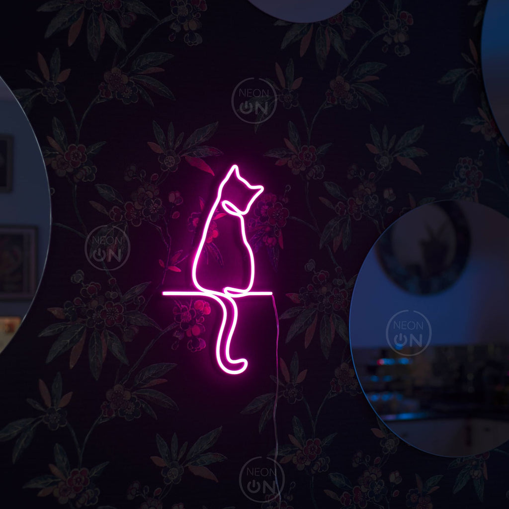 Cat Back View neon sign - Neonon