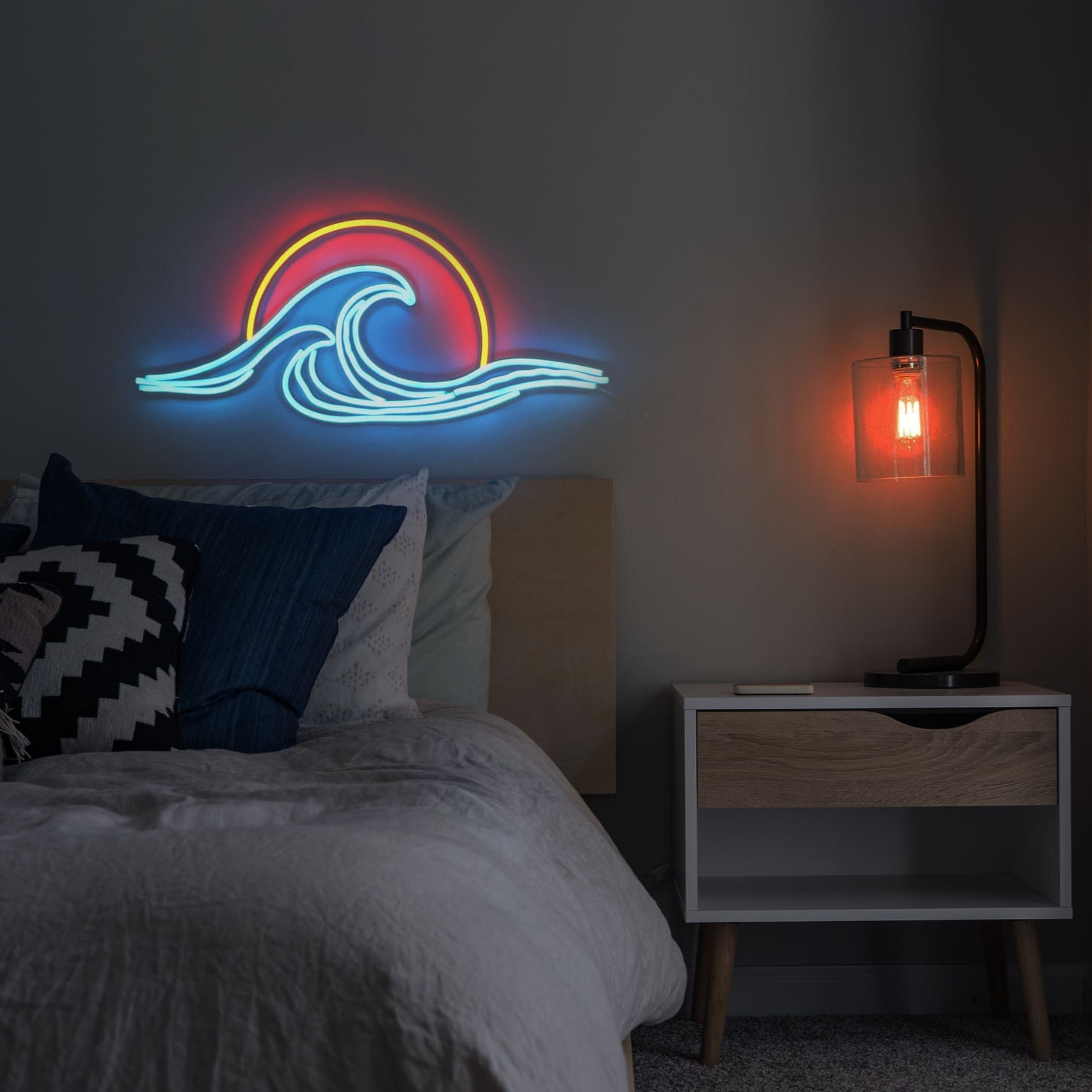 Wave Sunset neon sign - Neonon