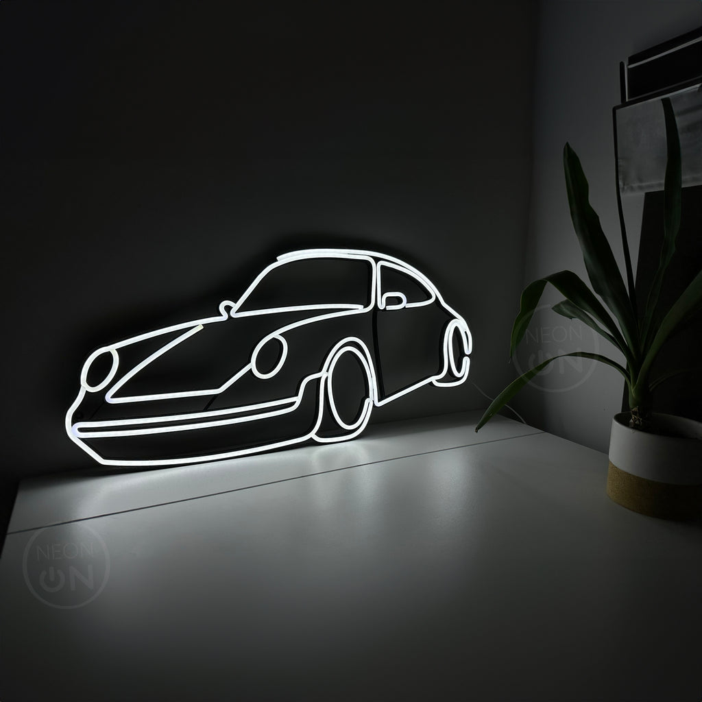 Porsche 911 old car neon sign - Neonon