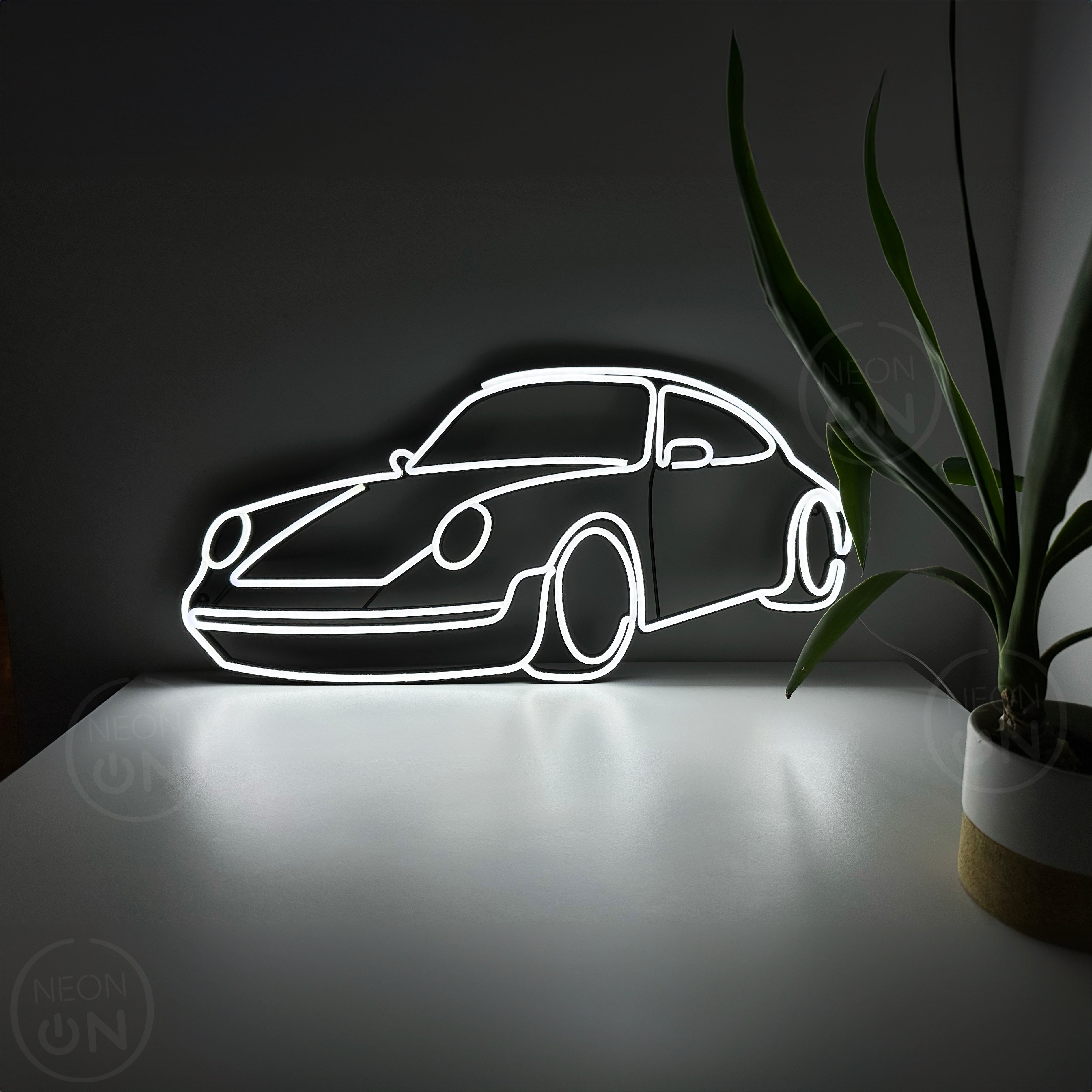 Porsche 911 old car neon sign - Neonon