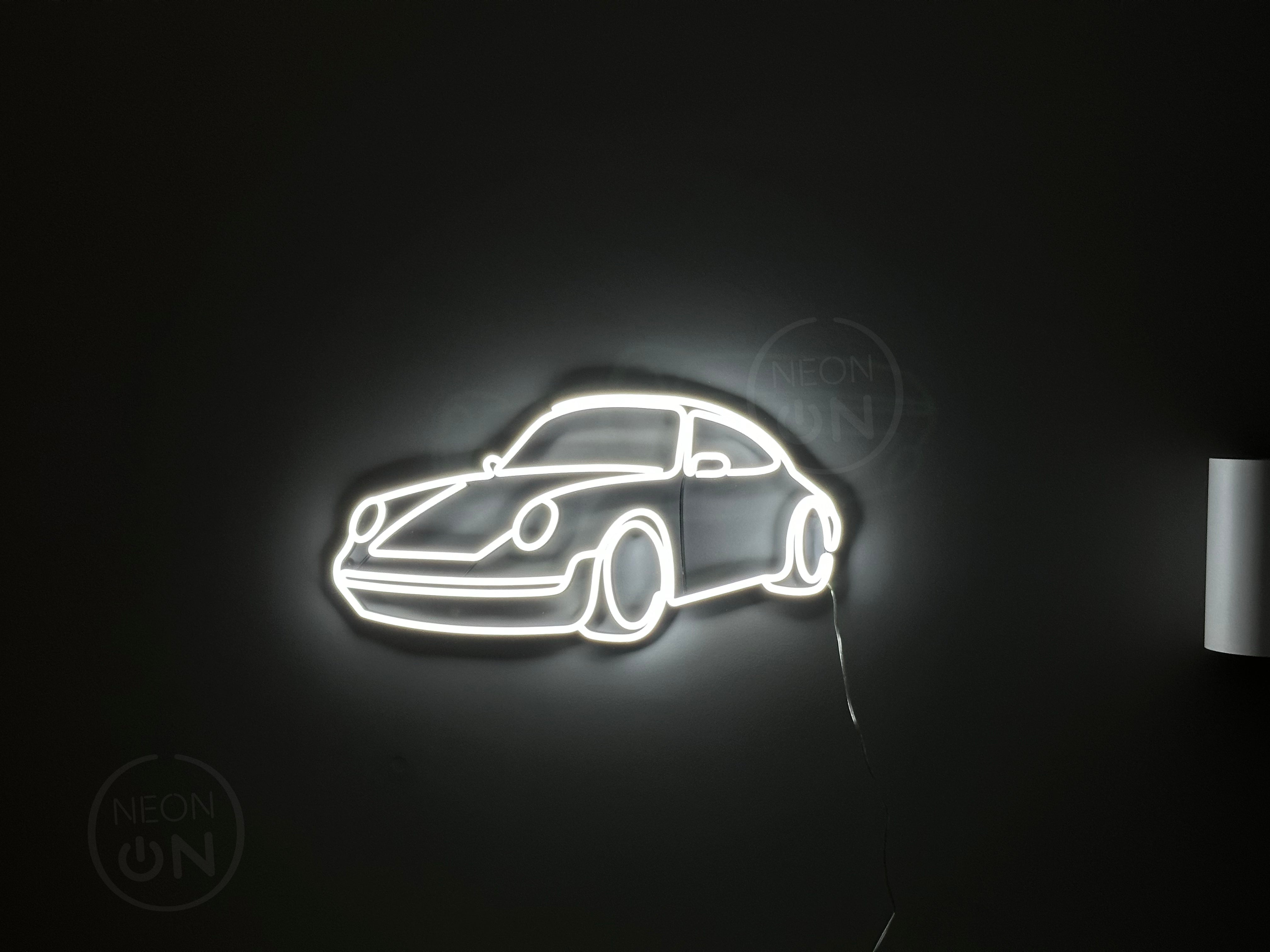 Porsche 911 old car neon sign - Neonon