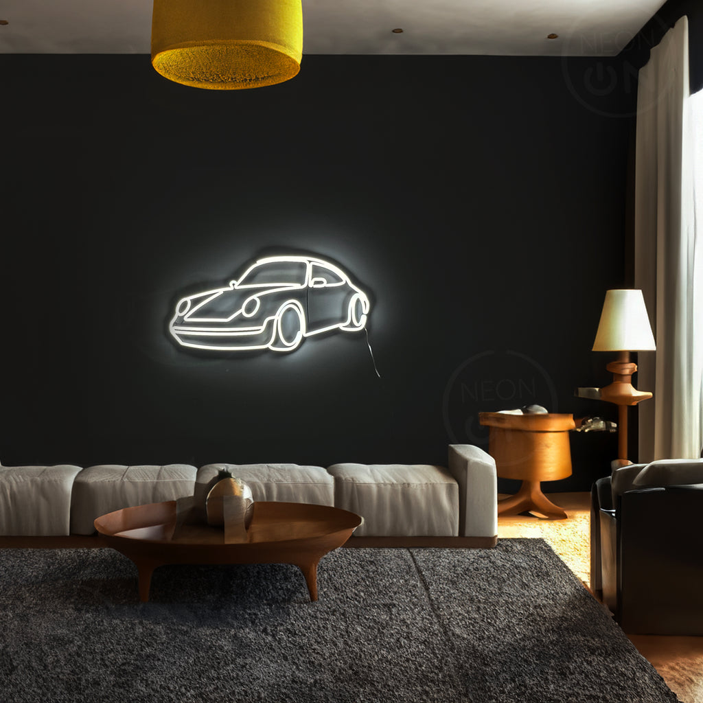 Porsche 911 old car neon sign - Neonon