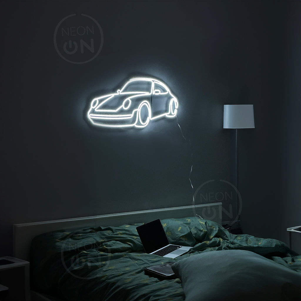 Porsche 911 old car neon sign - Neonon