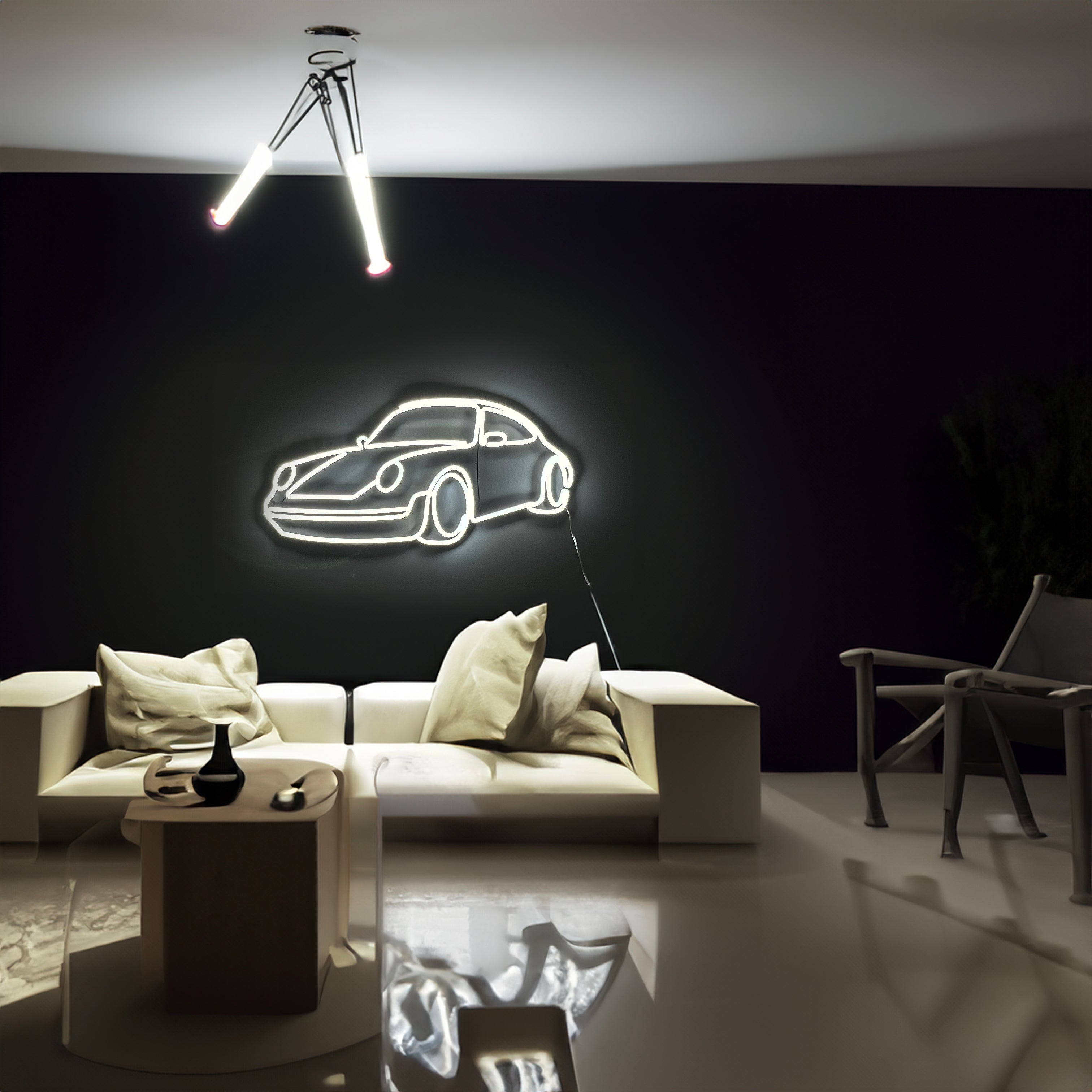 Porsche 911 old car neon sign - Neonon