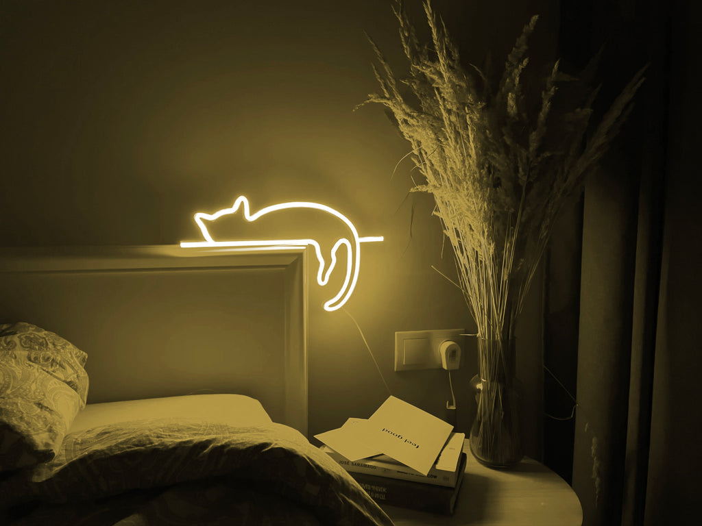 Lazy Cat neon sign - Neonon