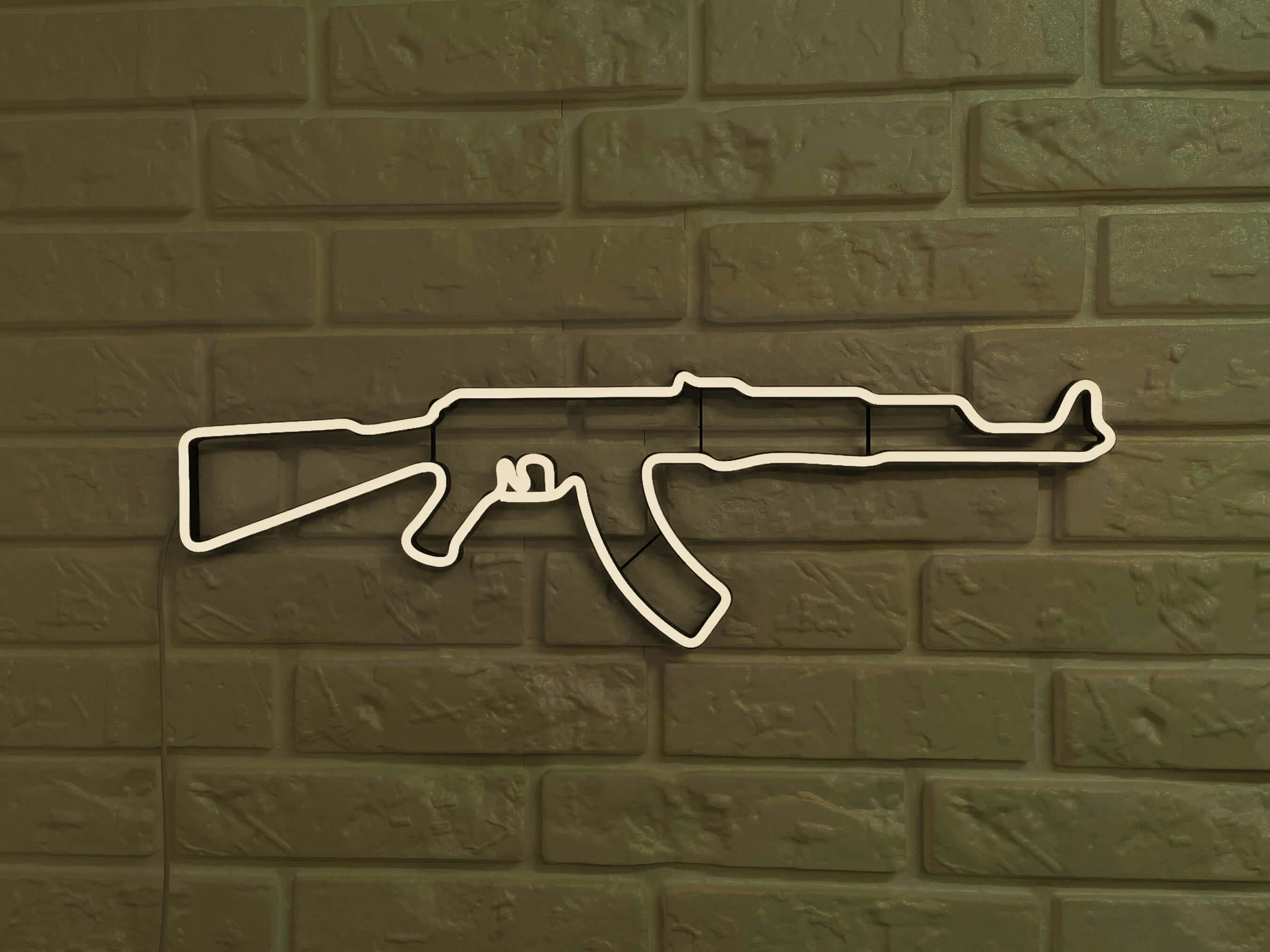 Ak 47 Rifle neon sign - Neonon