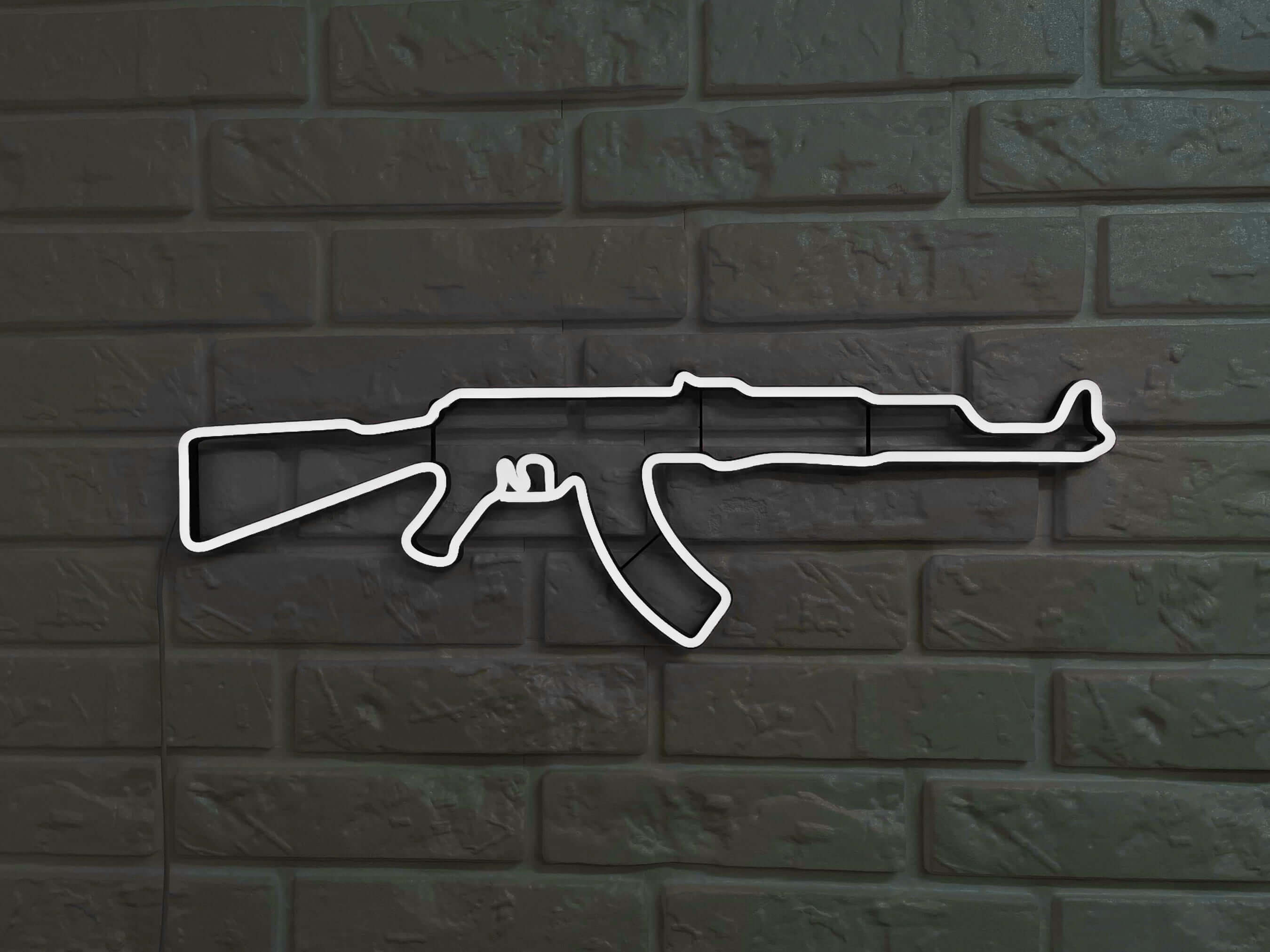 Ak 47 Rifle neon sign - Neonon