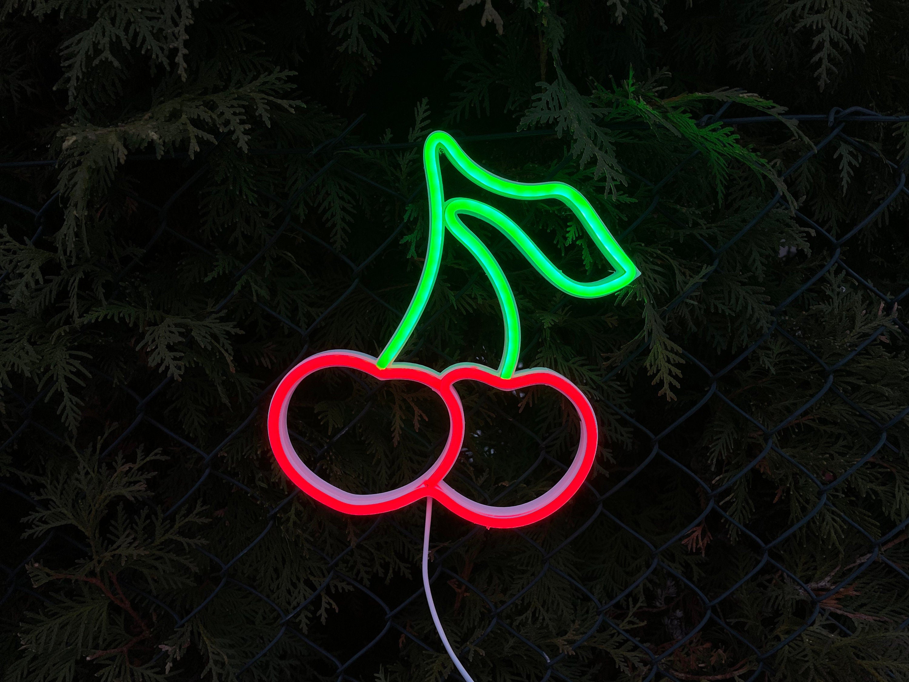 cherry Neon Sign cherry Neon Sign Led Art Light Sign Led Logo Wall Décor Custom Neon Sign Party Room Decoration gift neon bedroom