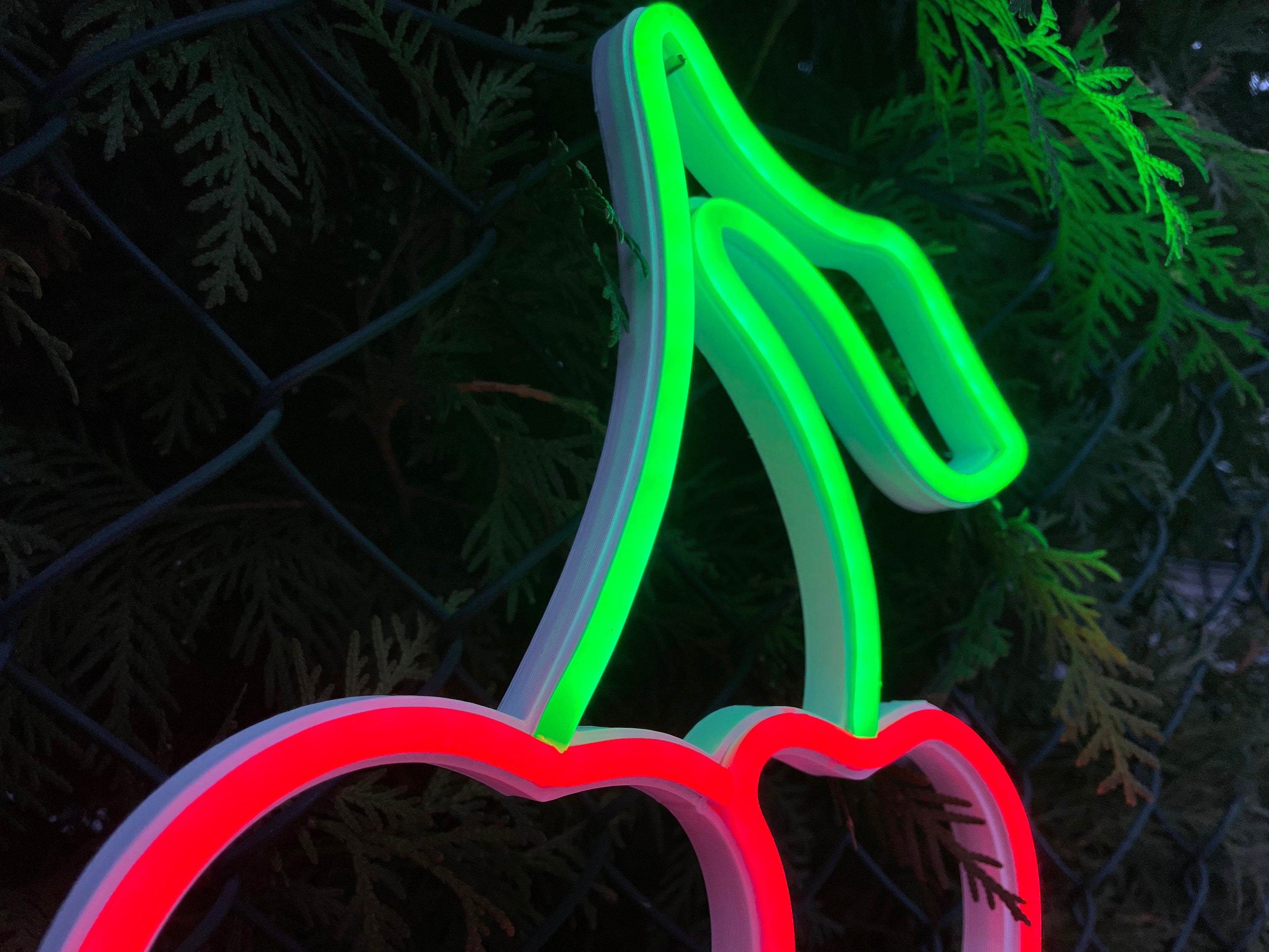 cherry Neon Sign cherry Neon Sign Led Art Light Sign Led Logo Wall Décor Custom Neon Sign Party Room Decoration gift neon bedroom