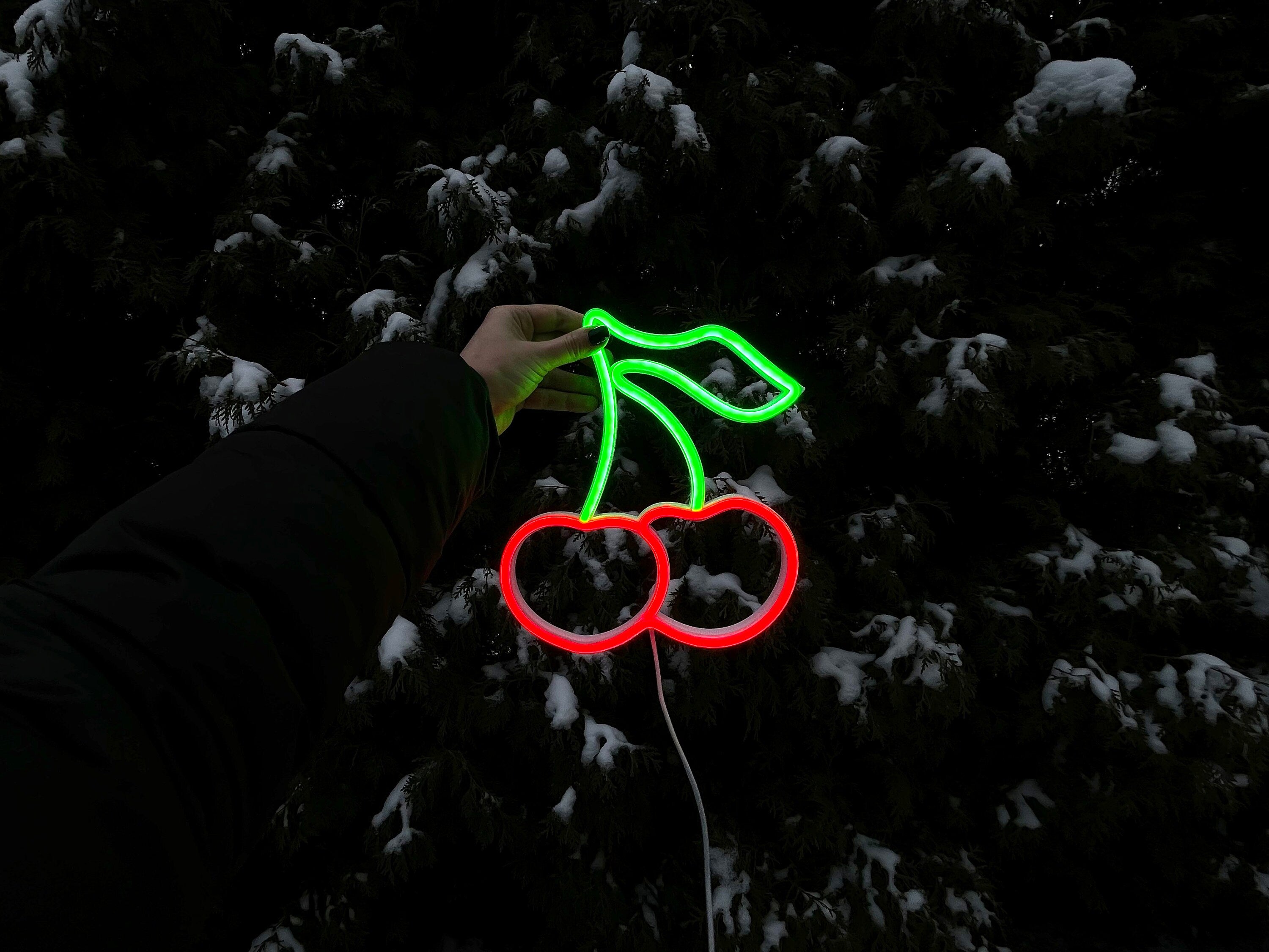 cherry Neon Sign cherry Neon Sign Led Art Light Sign Led Logo Wall Décor Custom Neon Sign Party Room Decoration gift neon bedroom