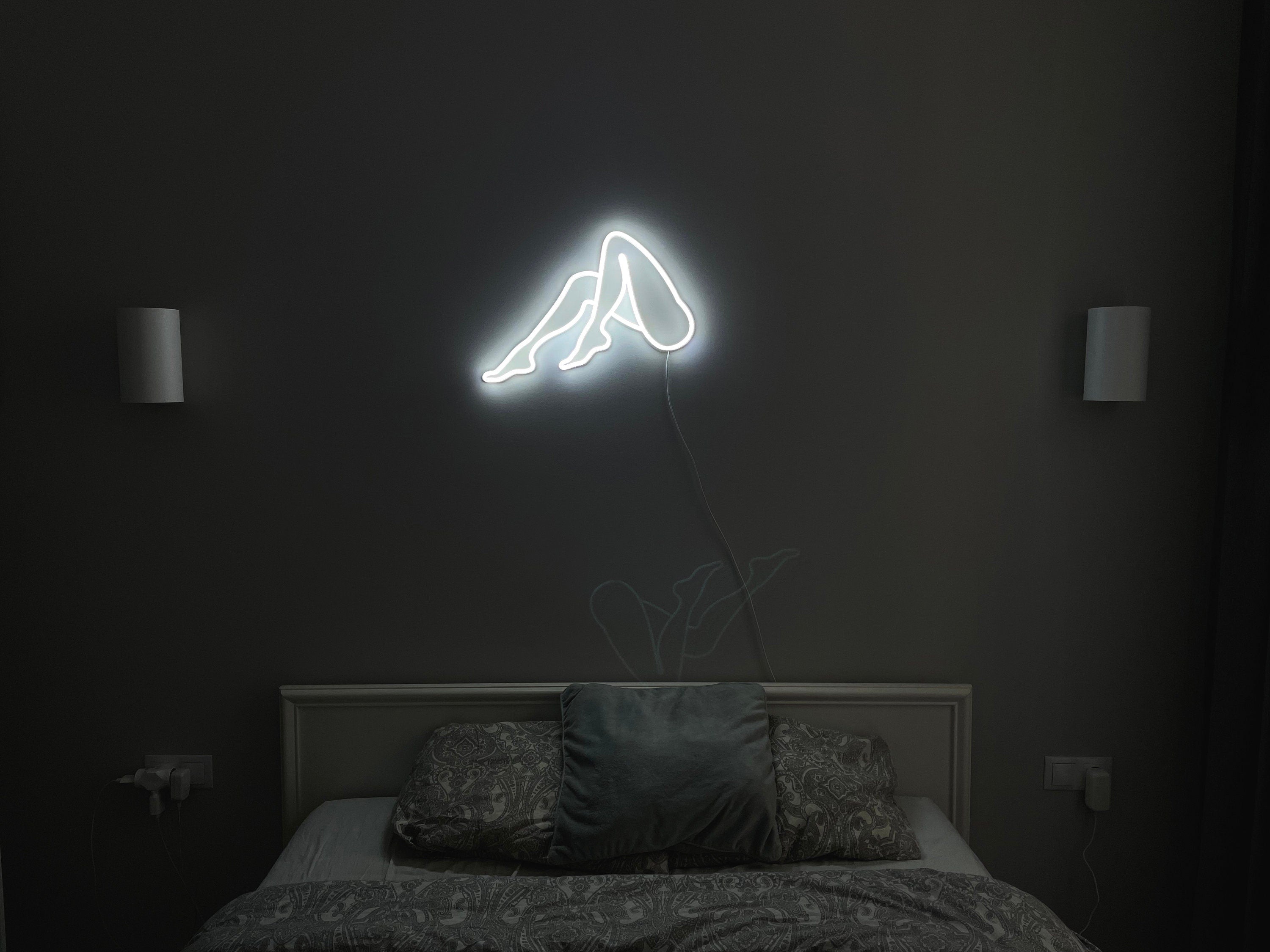 Legs women girl neon Wall Decor Leg Decoration Home Art Mural Wall Art Neon Custom Desk light decor woman body
