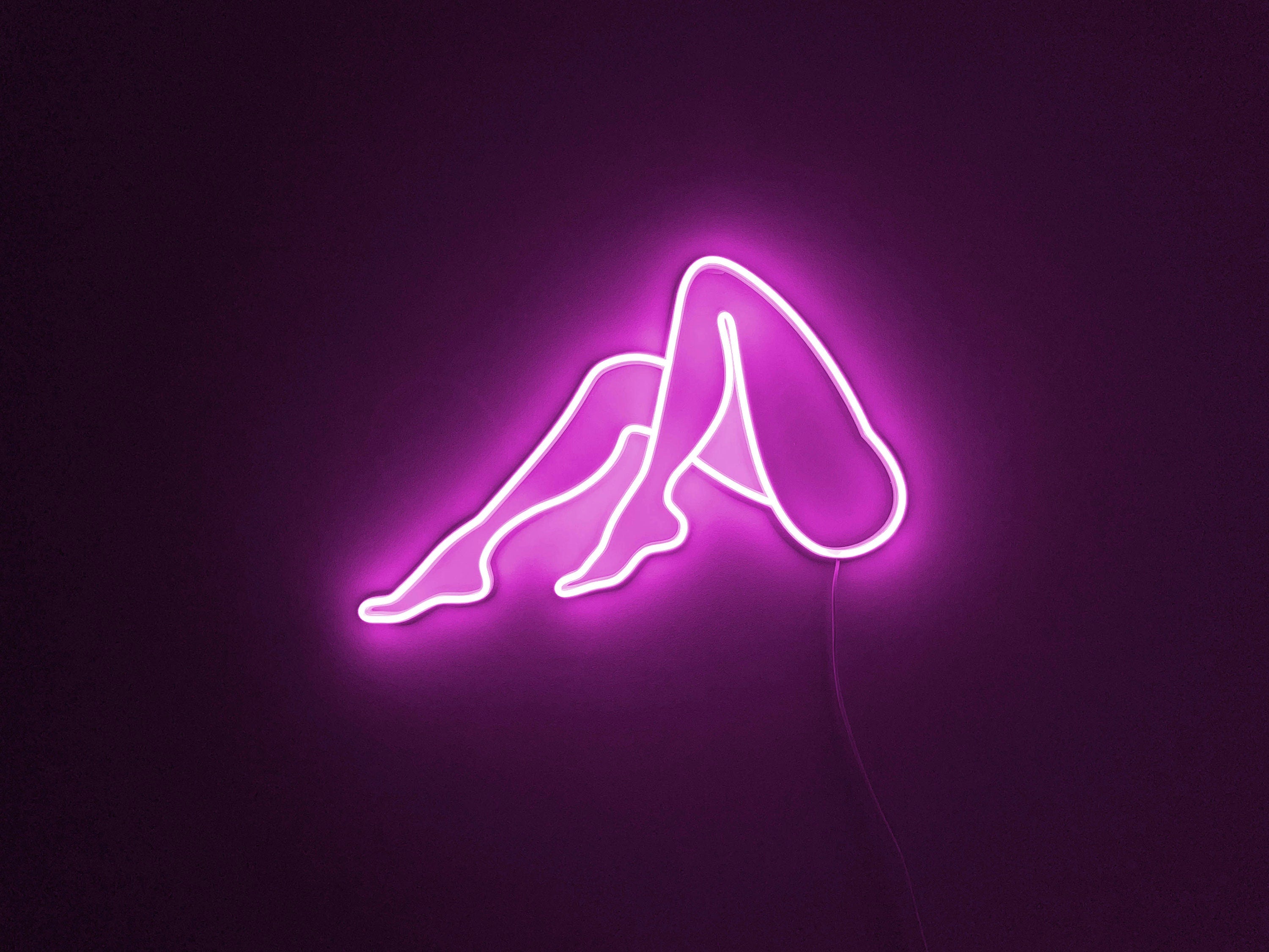 Legs women girl neon Wall Decor Leg Decoration Home Art Mural Wall Art Neon Custom Desk light decor woman body