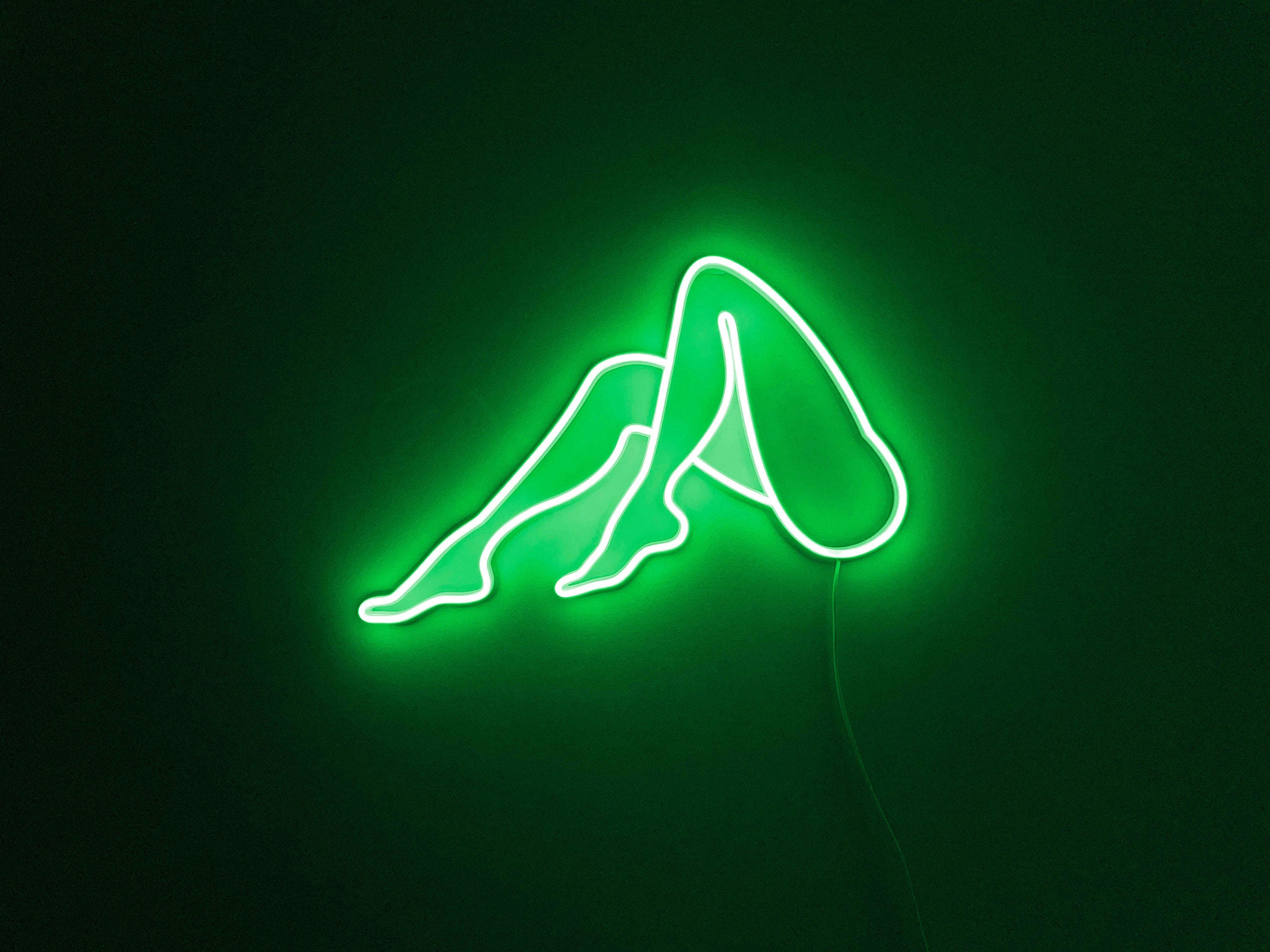 Legs women girl neon Wall Decor Leg Decoration Home Art Mural Wall Art Neon Custom Desk light decor woman body
