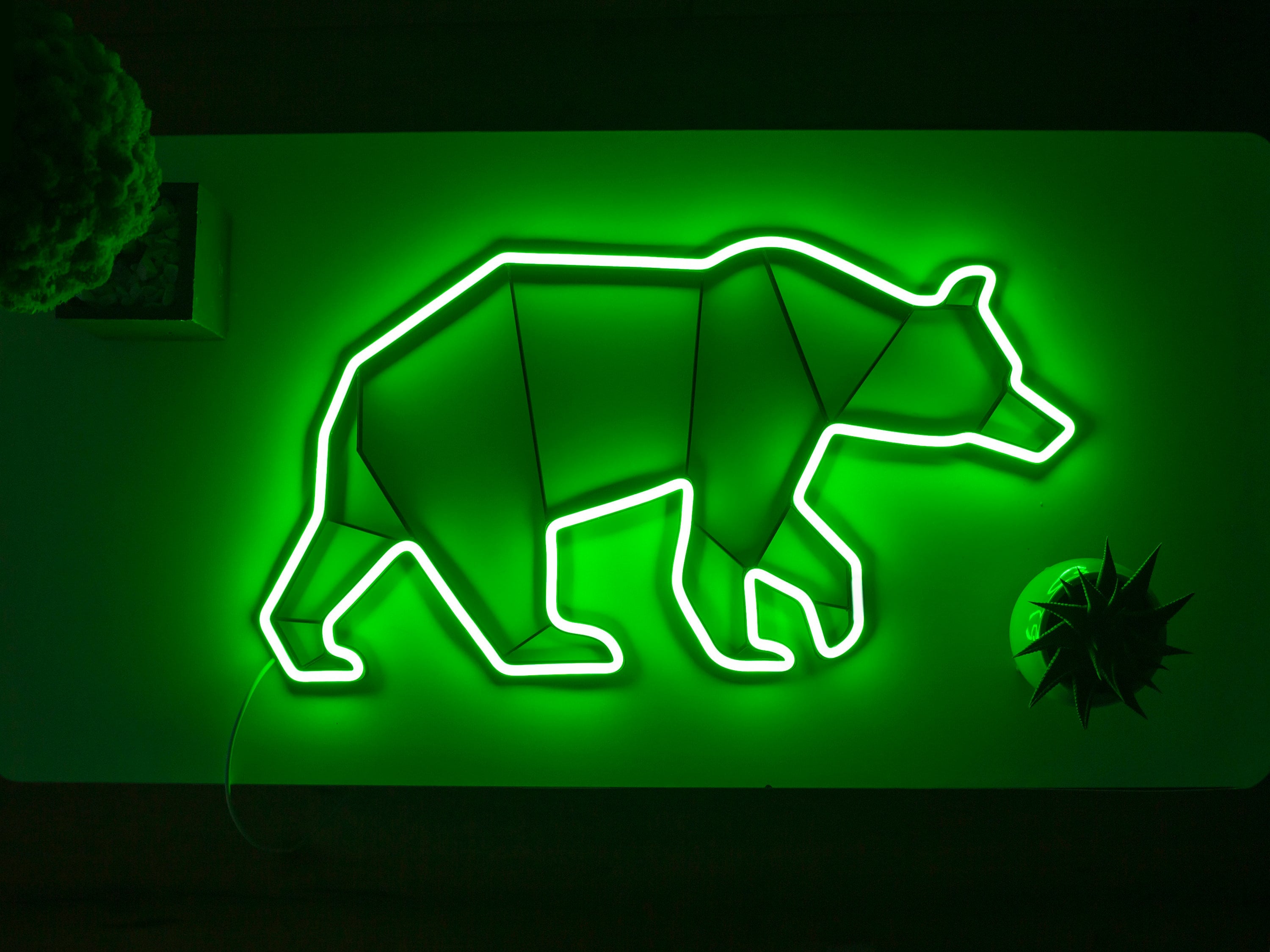 grizzly bear Neon Sign, bear wall art, Art Sign Led Logo, beer Wall Decor, Custom Neon Sign Party Room Decoration, bear gift