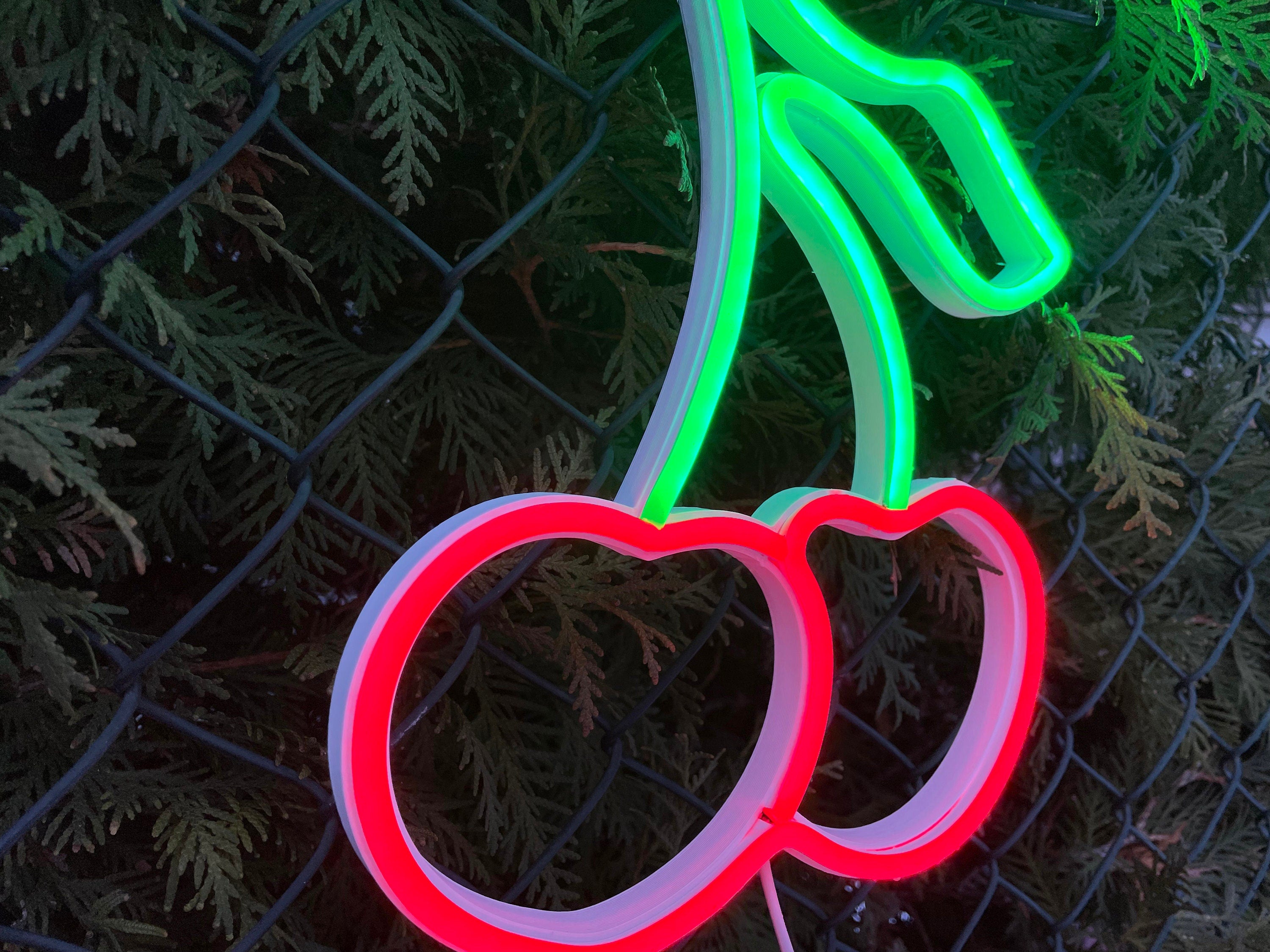 cherry Neon Sign cherry Neon Sign Led Art Light Sign Led Logo Wall Décor Custom Neon Sign Party Room Decoration gift neon bedroom