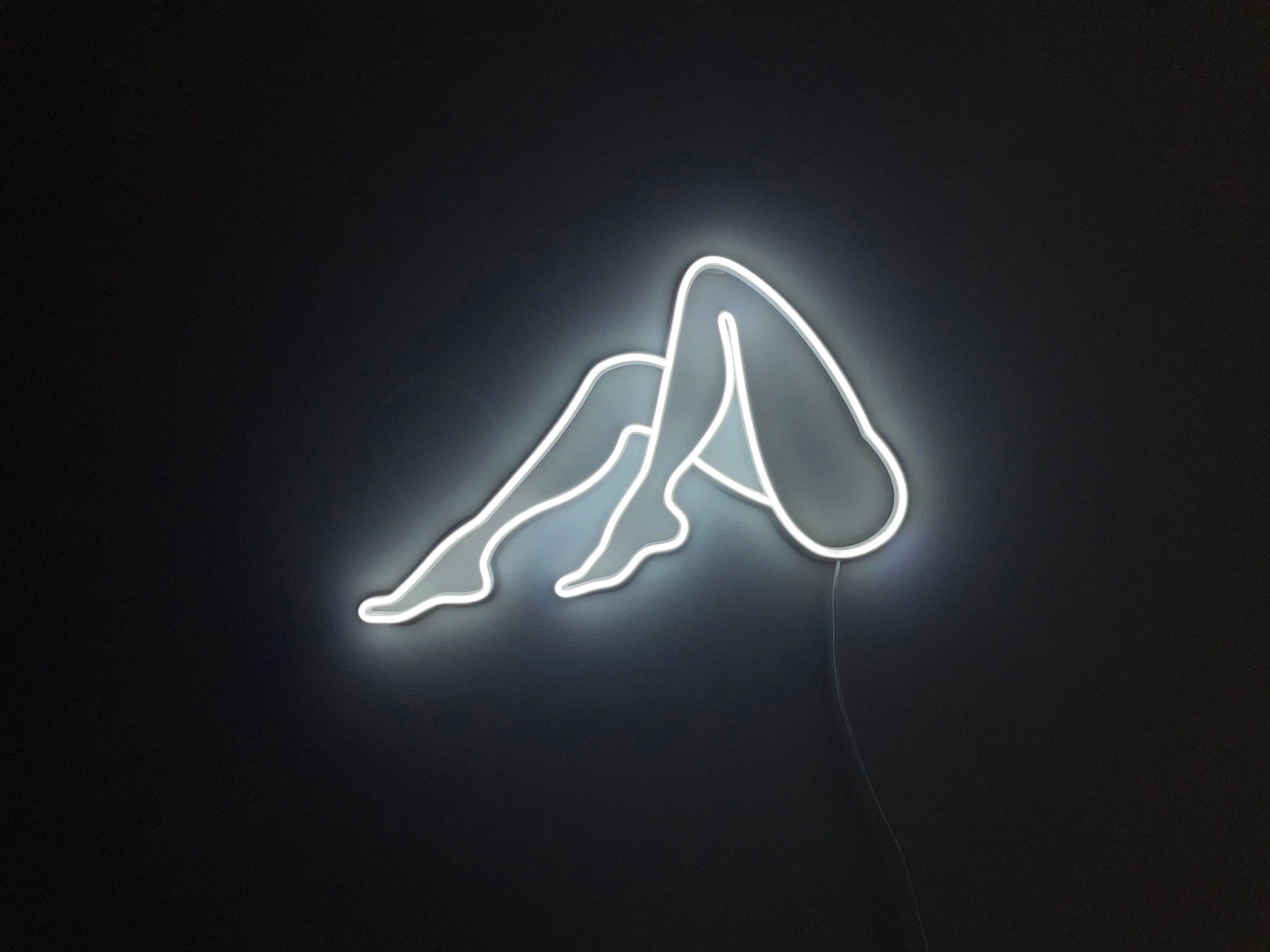 Legs women girl neon Wall Decor Leg Decoration Home Art Mural Wall Art Neon Custom Desk light decor woman body