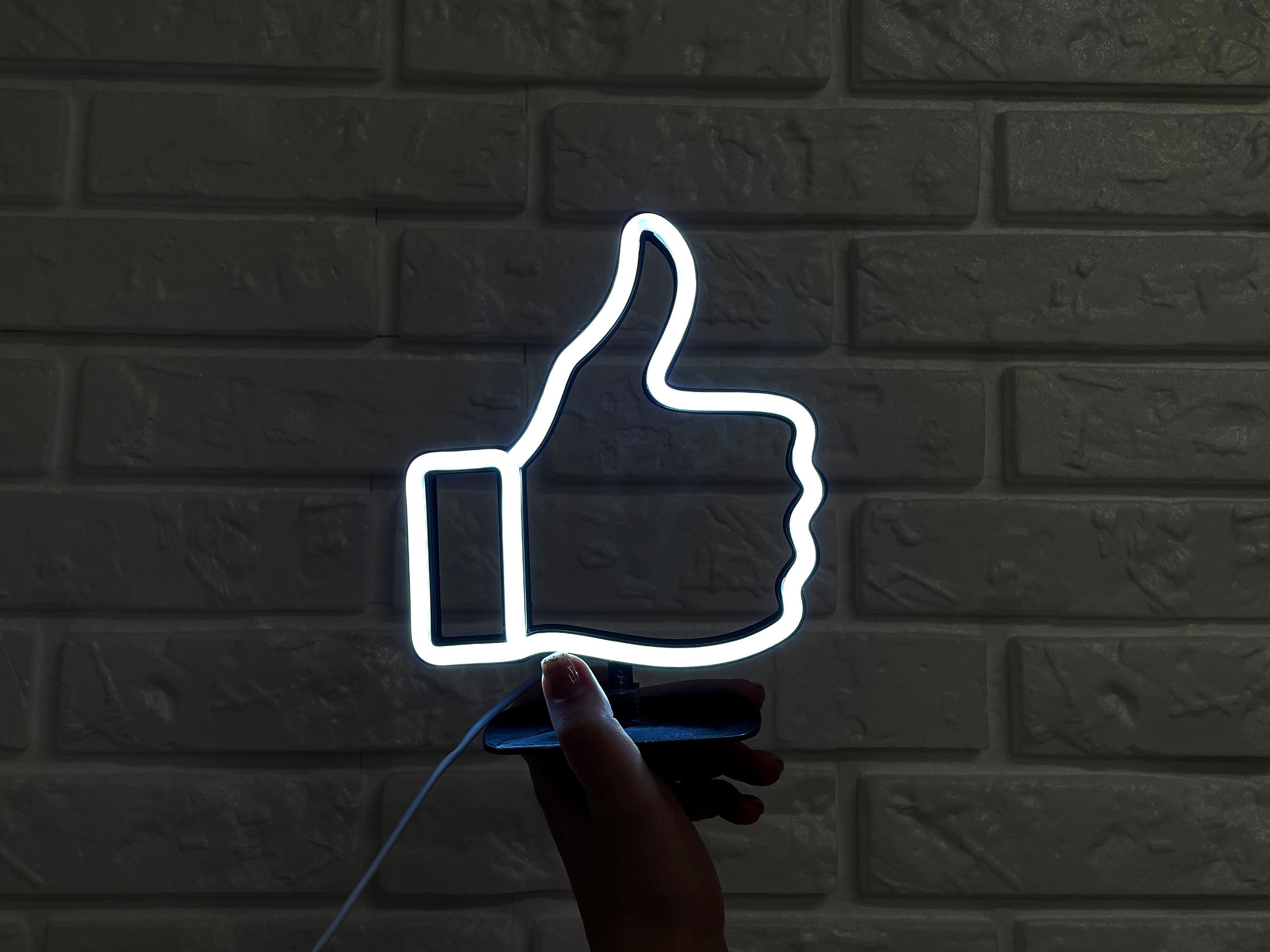 like thumb up neon desk light Neon Sign like Led guitar Art Light Sign Led Logo table Decor Custom Neon Sign gift neon bedroom like