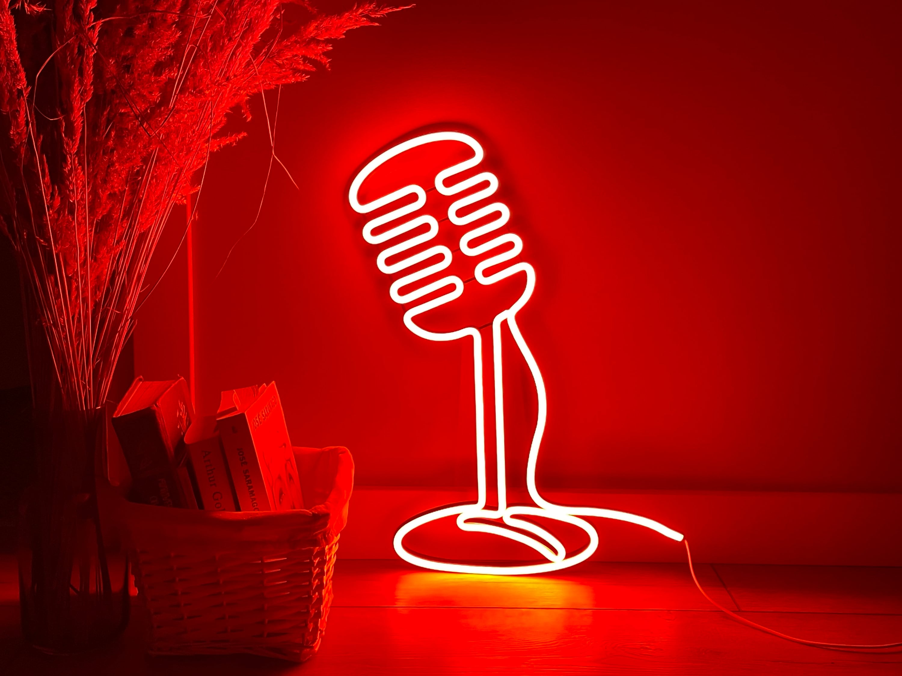 mic microphone art, music Neon Sign, microphone Art, music room decor, mic Wall Decor, music Led neon, music gift, mic gift