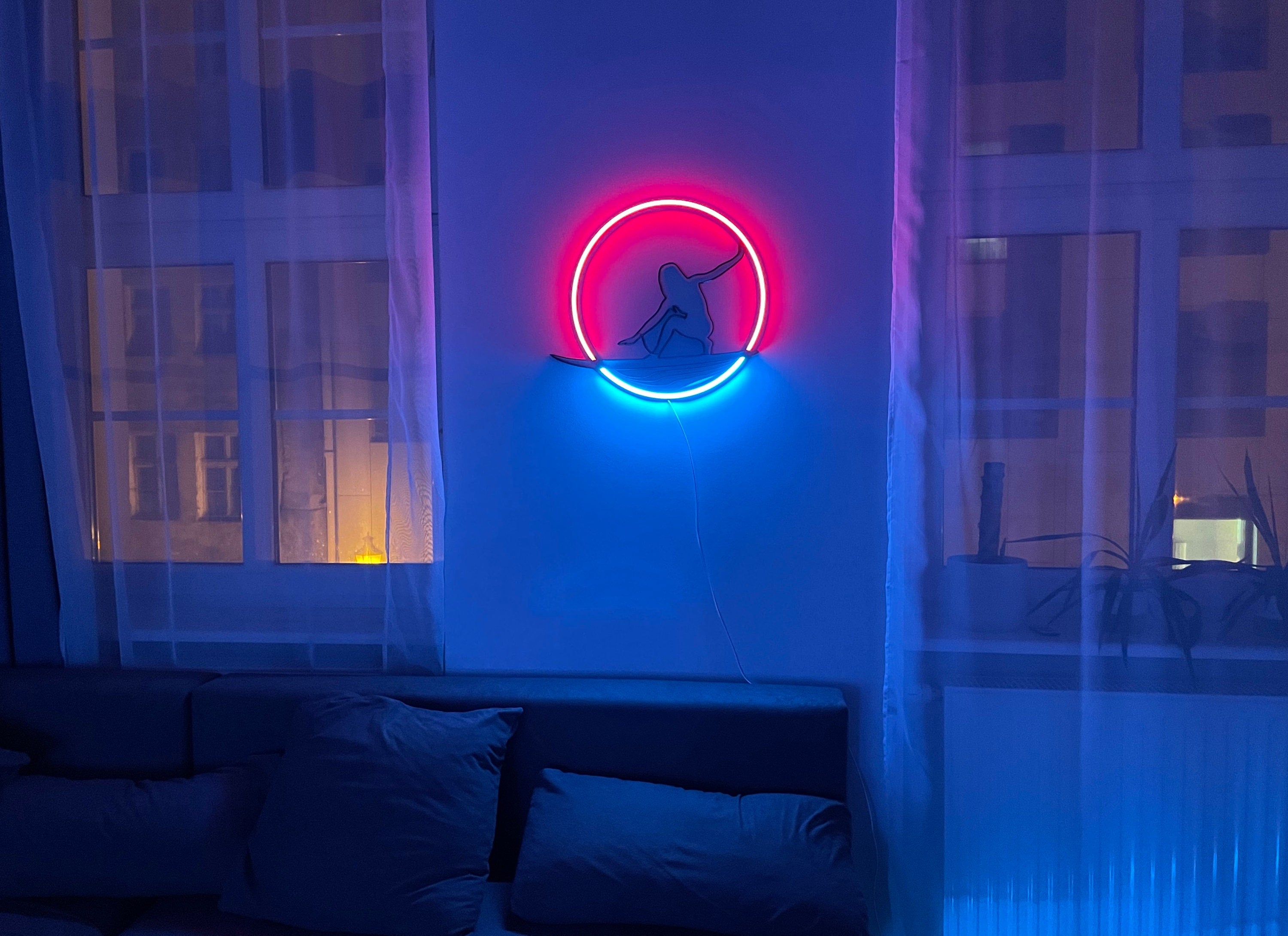 surf Neon Sign sea Led ocean Art Light Sign Led Logo wave Wall Décor Custom Neon Sign Room Decor gift neon bedroom neon light neon bedroom