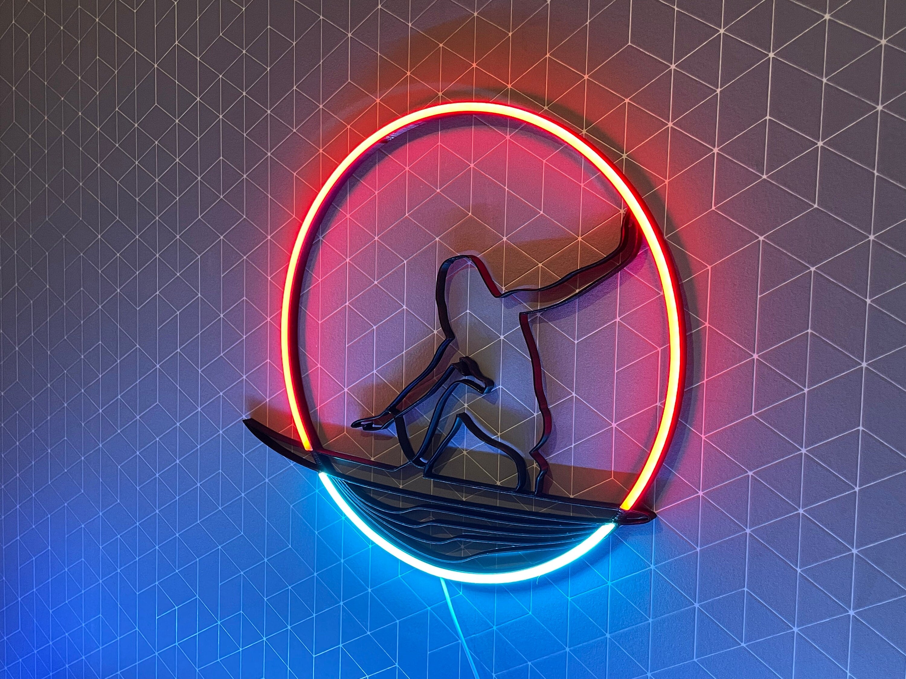 surf Neon Sign sea Led ocean Art Light Sign Led Logo wave Wall Décor Custom Neon Sign Room Decor gift neon bedroom neon light neon bedroom