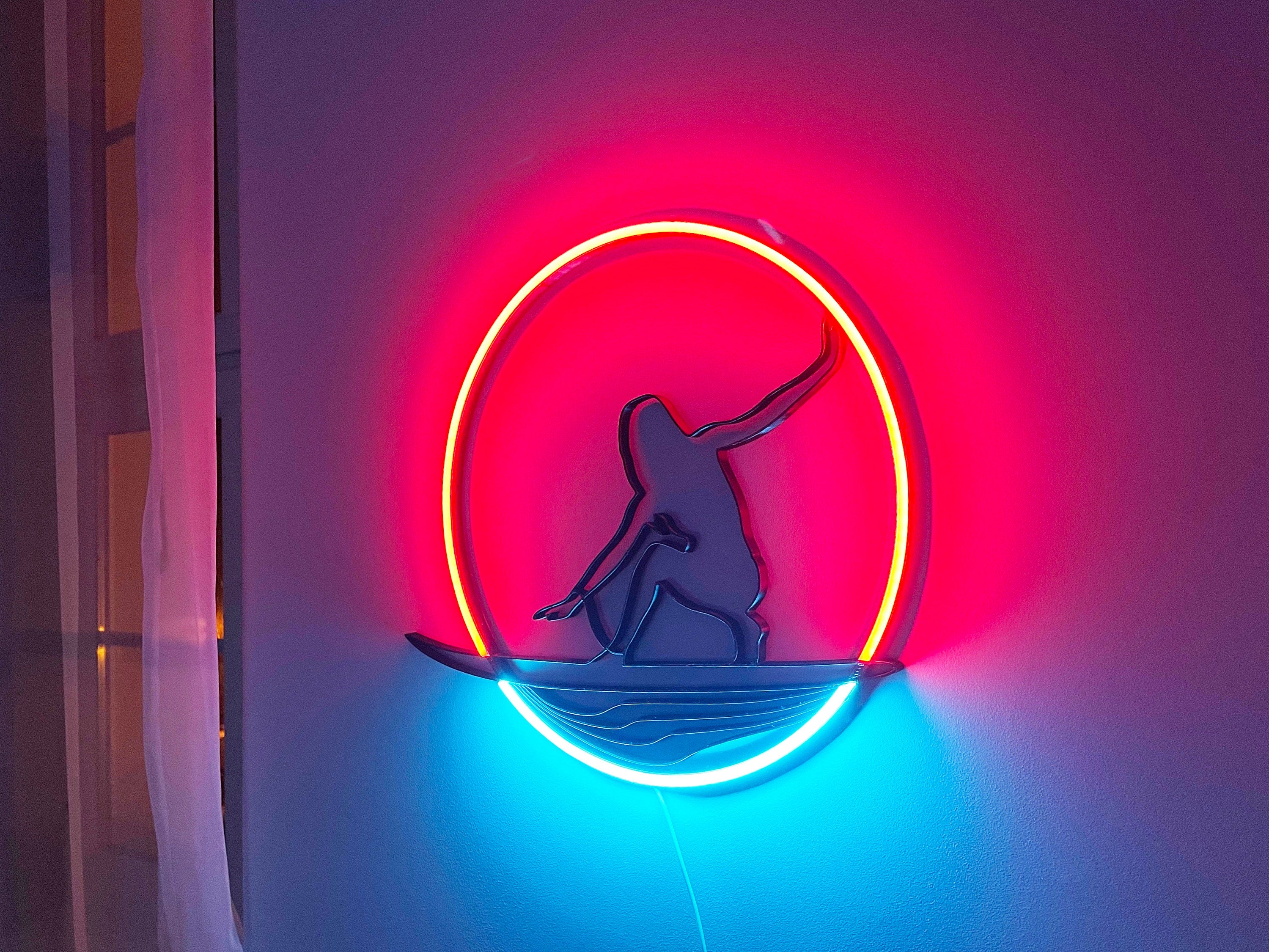 surf Neon Sign sea Led ocean Art Light Sign Led Logo wave Wall Décor Custom Neon Sign Room Decor gift neon bedroom neon light neon bedroom