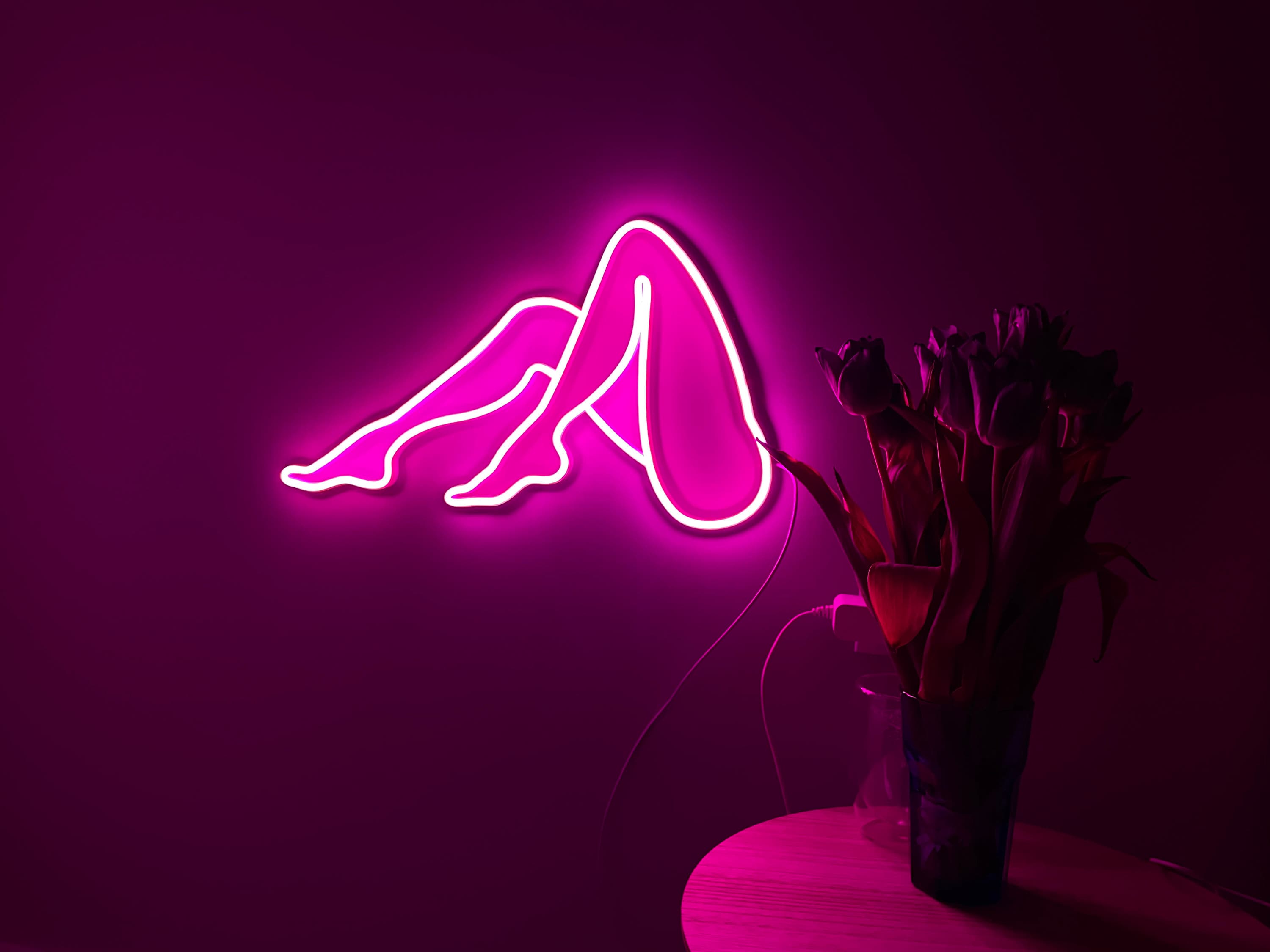 Neon Legs Sign - Neon Sign for Bedroom, Gift for Girl, Vibe Room Decor, gift for her,