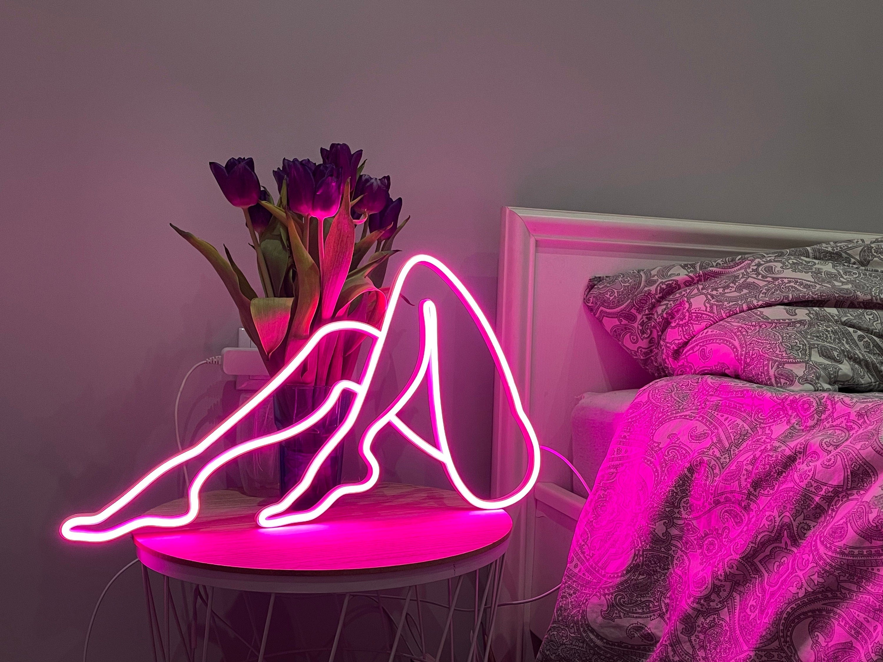 Neon Legs Sign - Neon Sign for Bedroom, Gift for Girl, Vibe Room Decor, gift for her,