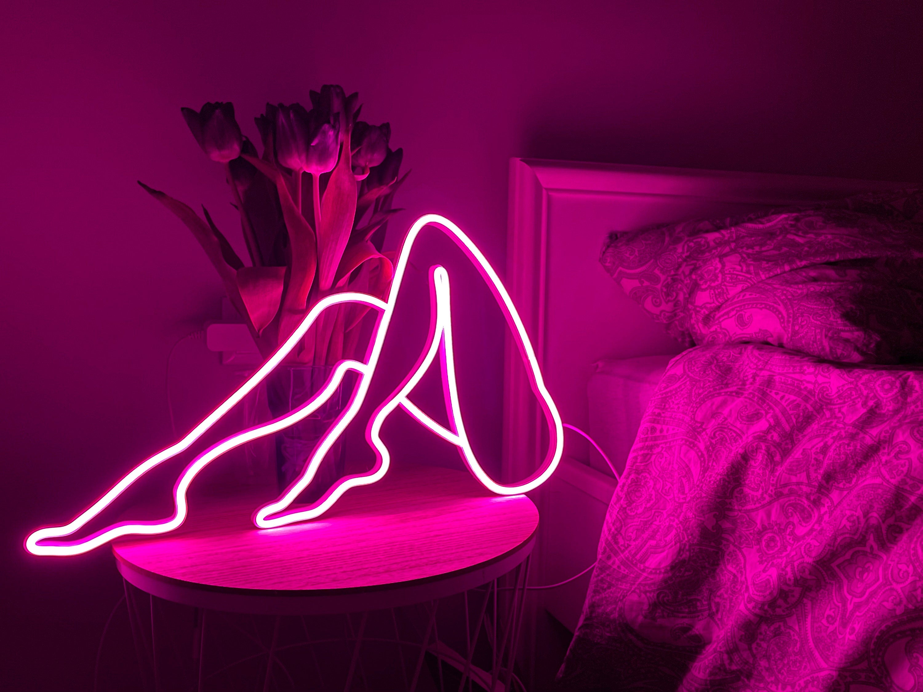 Neon Legs Sign - Neon Sign for Bedroom, Gift for Girl, Vibe Room Decor, gift for her,