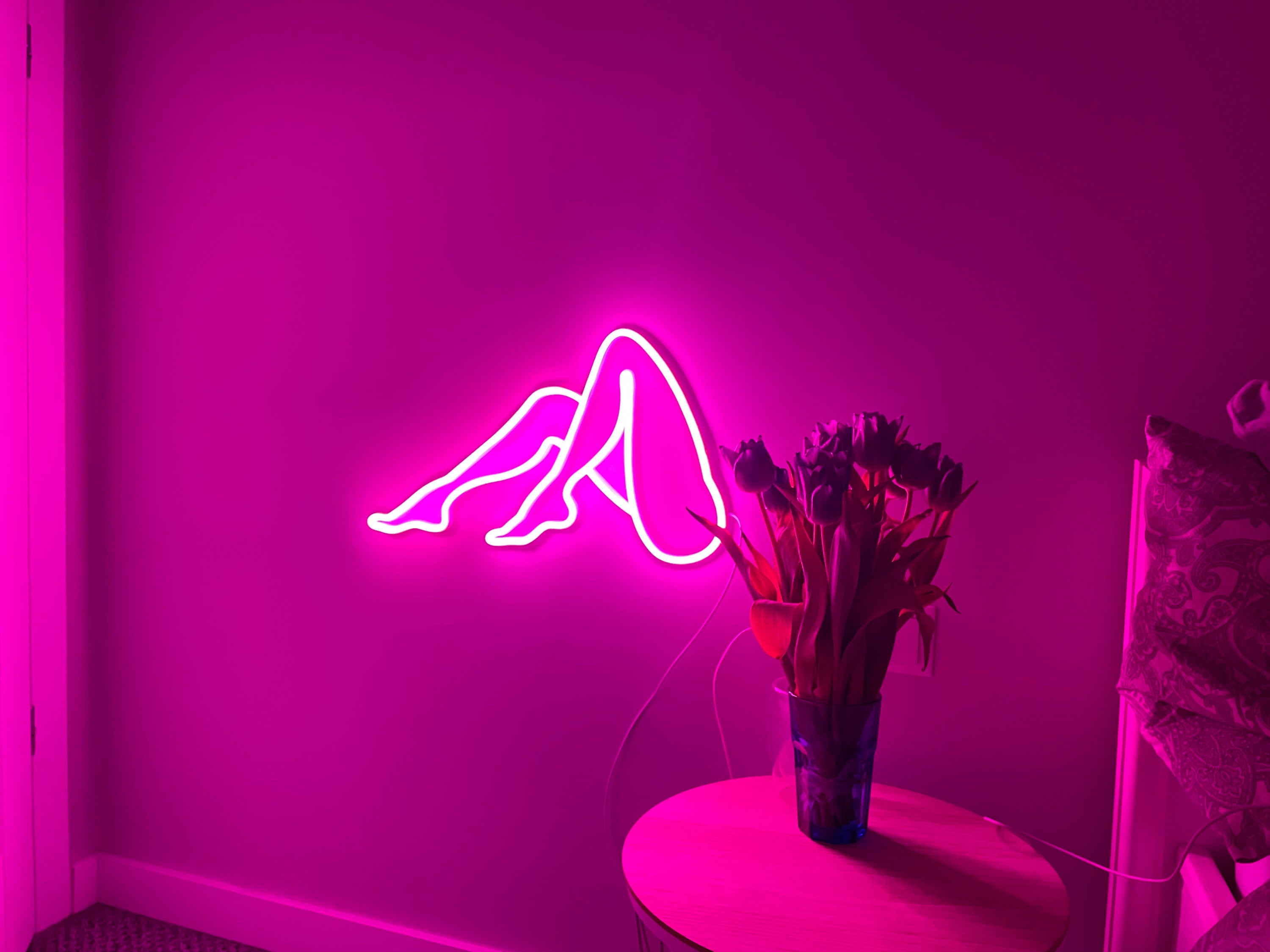 Neon Legs Sign - Neon Sign for Bedroom, Gift for Girl, Vibe Room Decor, gift for her,