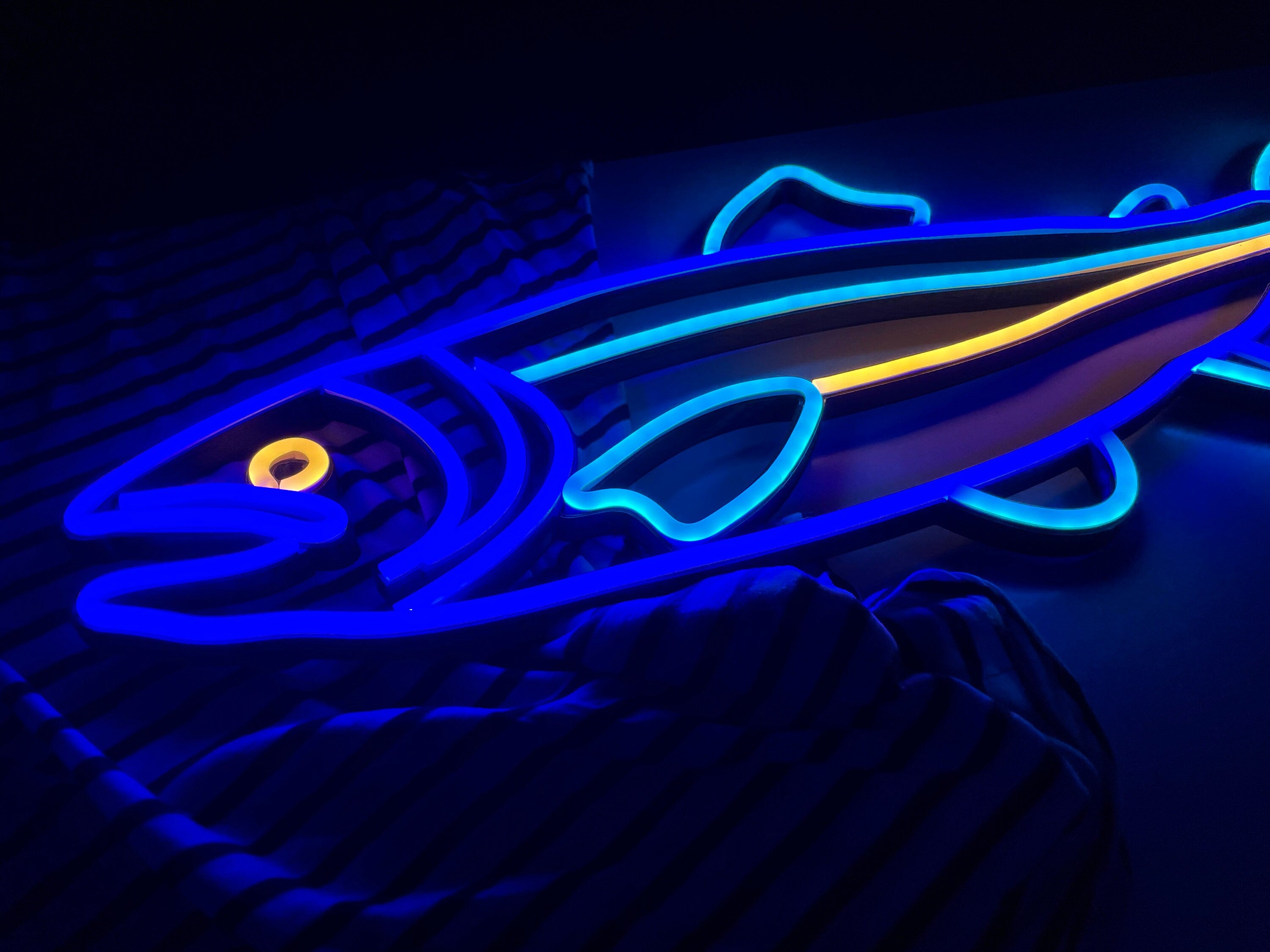 salmon fish Neon Sign salmon decor Led sea Art Light Sign Led Logo sailor Wall Décor Neon Sign Party Room Decoration salmon neon bedroom
