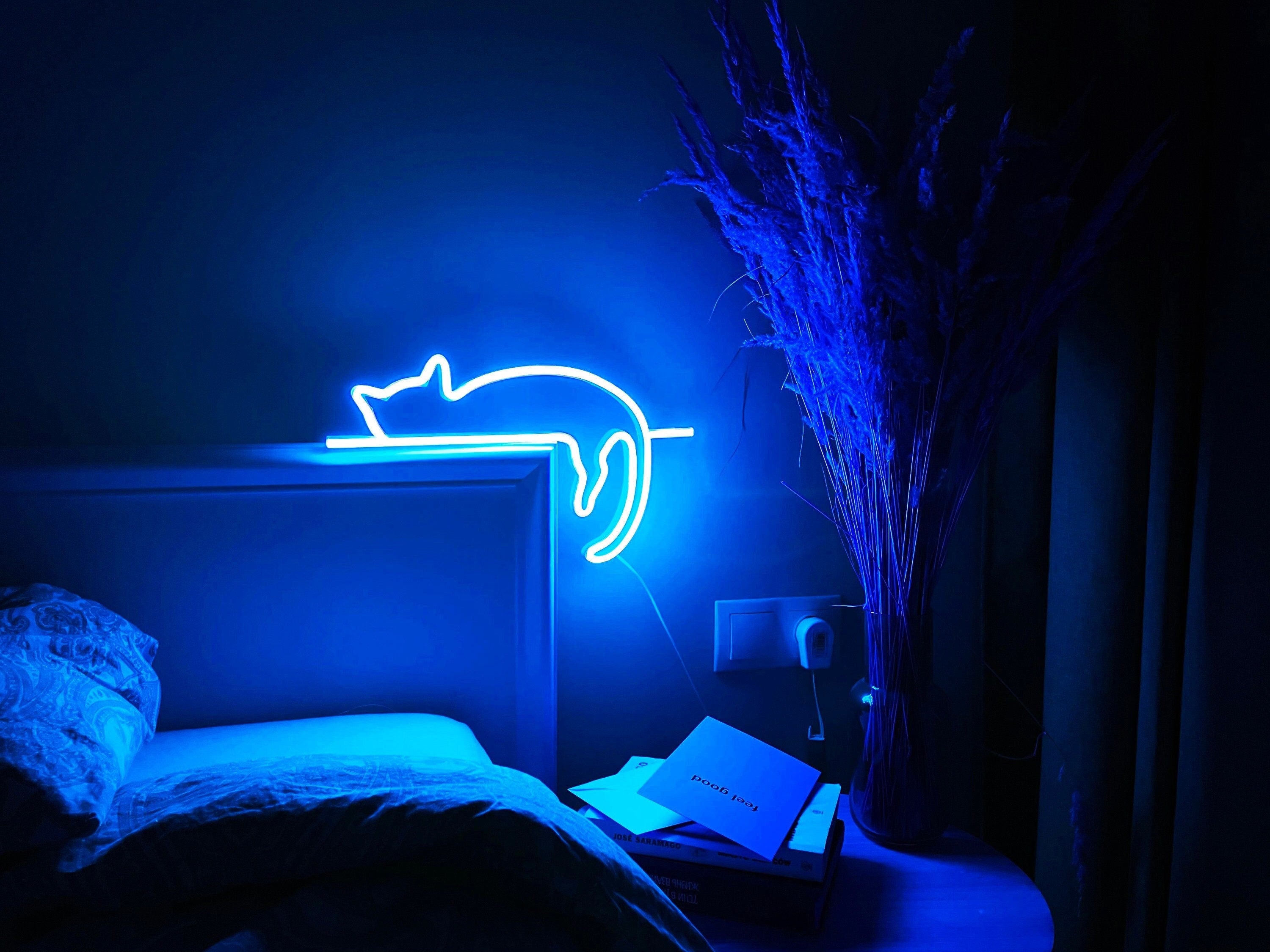 cat neon sign art decor Neon light wall art signs cute cat decor, gift LED Neon Lights, cat Wall custom neon decor Neon Custom Desk light
