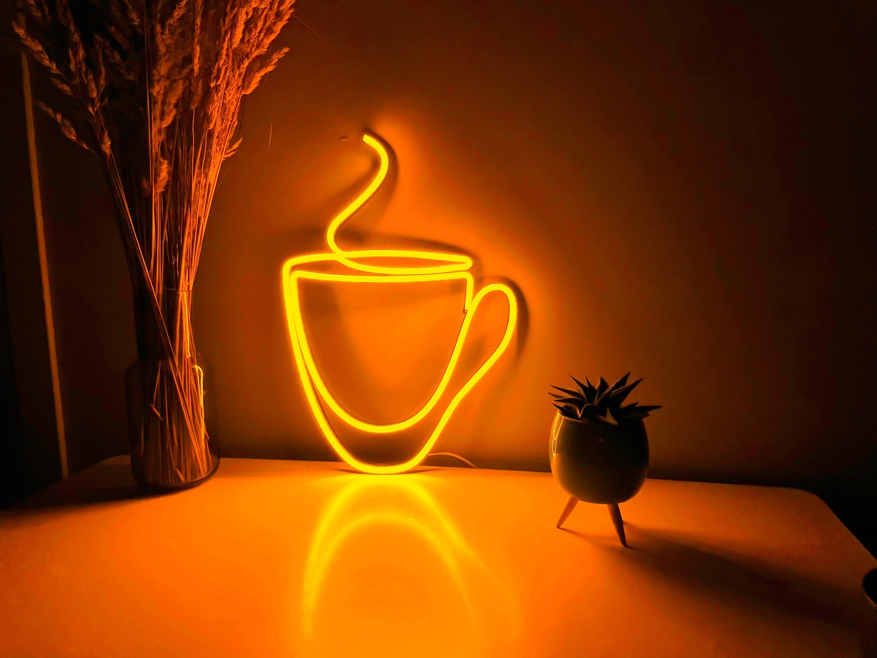 coffee bar neon sign , kitchen decor, coffee cup wall decor, coffee led, kitchen wall decor, coffee Kitchen Decor, neon sign bedroom