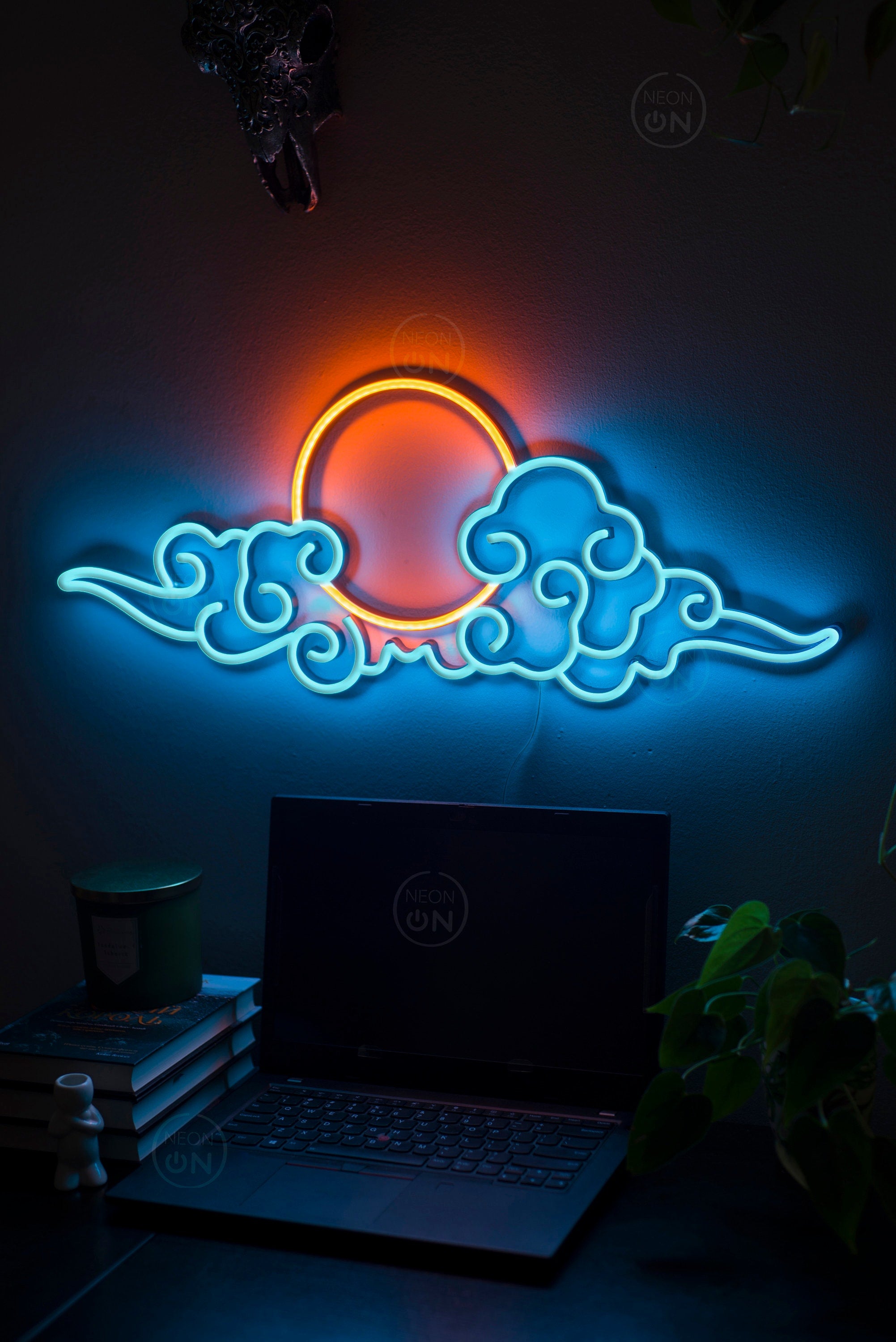 anime cloud sunset Neon Sign decor, Neon anime Sign, Wall Art, asian Decor, Neon Light, neon Sign, Anime Art, Manga Art, anime wall art