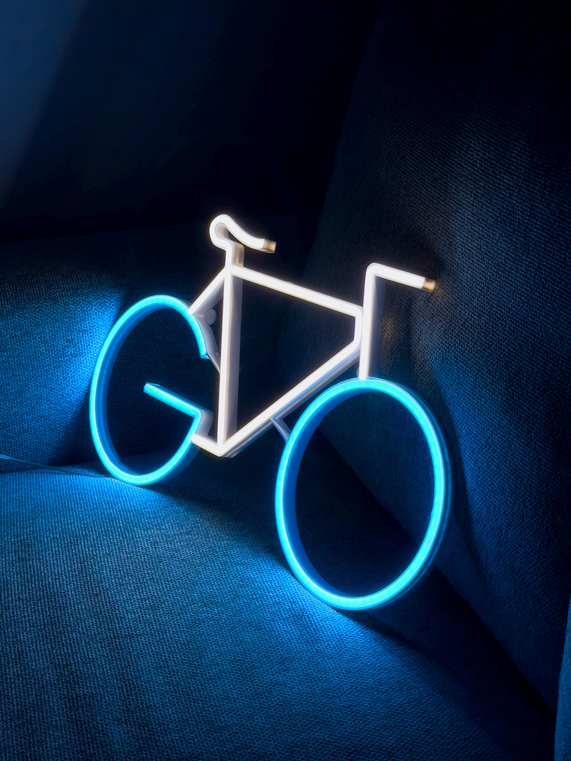 Bicycle LED Neon Sign, Bike Wall Decor, Bicycle Art, Neon Bike Gift, Bicycle Wall LED Sign, Unique Bike Art & Decor