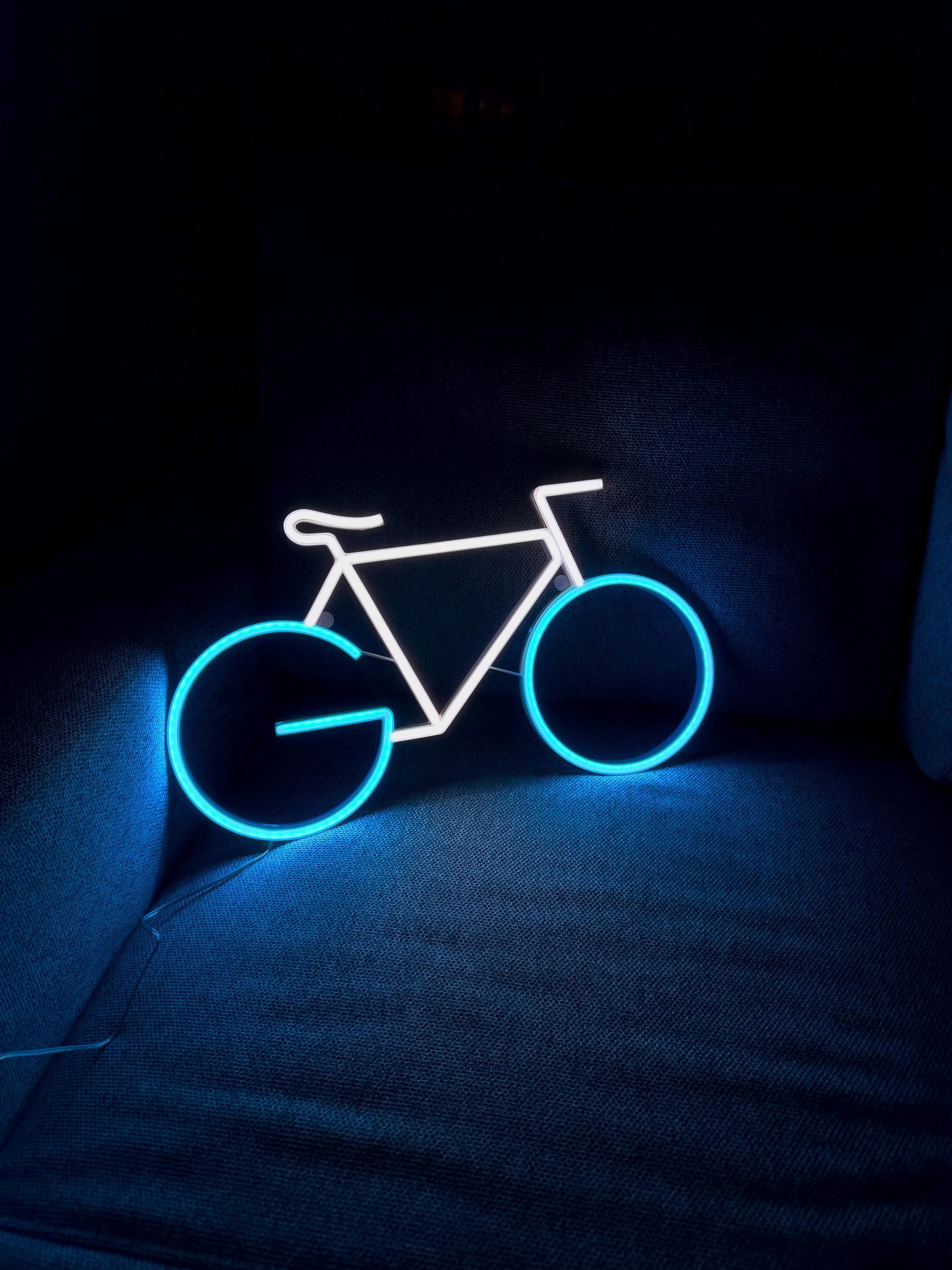 Bicycle LED Neon Sign, Bike Wall Decor, Bicycle Art, Neon Bike Gift, Bicycle Wall LED Sign, Unique Bike Art & Decor