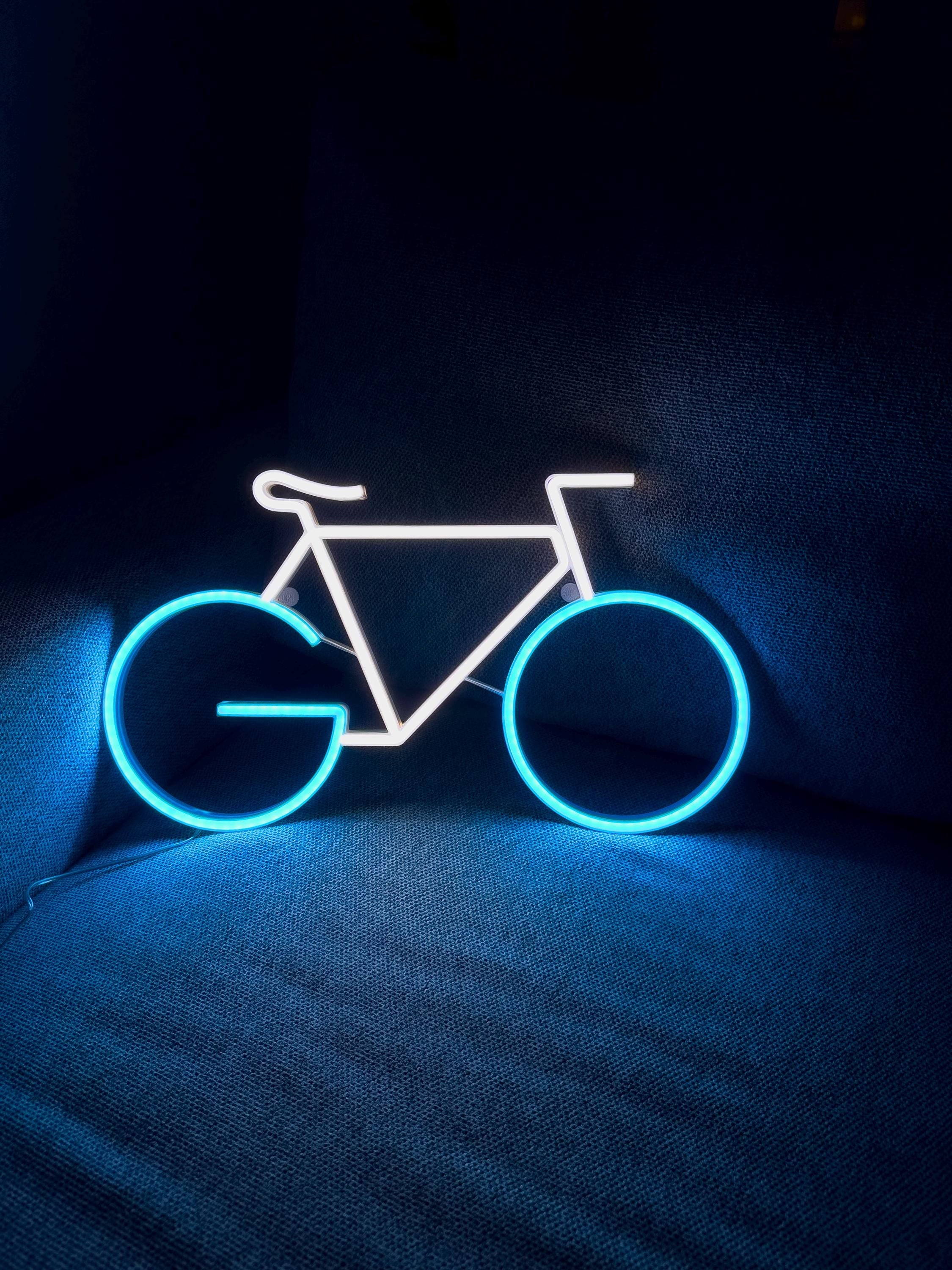 Bicycle LED Neon Sign, Bike Wall Decor, Bicycle Art, Neon Bike Gift, Bicycle Wall LED Sign, Unique Bike Art & Decor