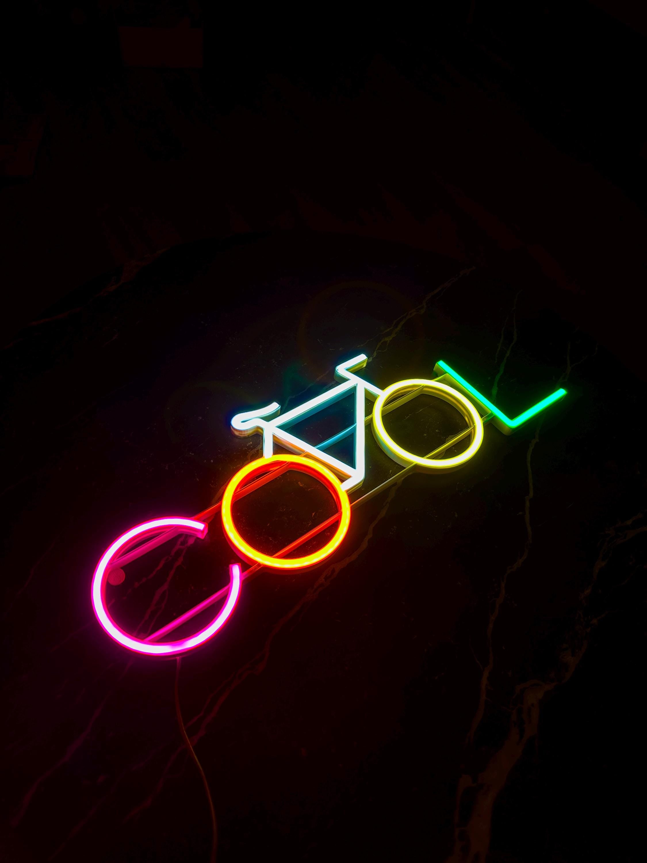 Bicycle LED Neon Sign, Bike Wall Art, Bicycle Decor, Neon Bike Gift, Bicycle Wall LED Light, Unique Bike Art & Home Decor