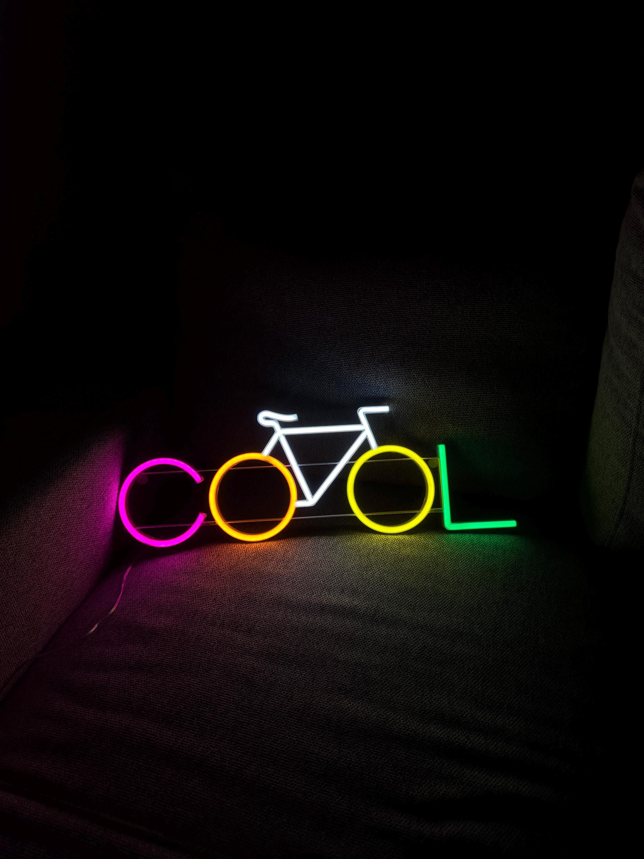 Bicycle LED Neon Sign, Bike Wall Art, Bicycle Decor, Neon Bike Gift, Bicycle Wall LED Light, Unique Bike Art & Home Decor