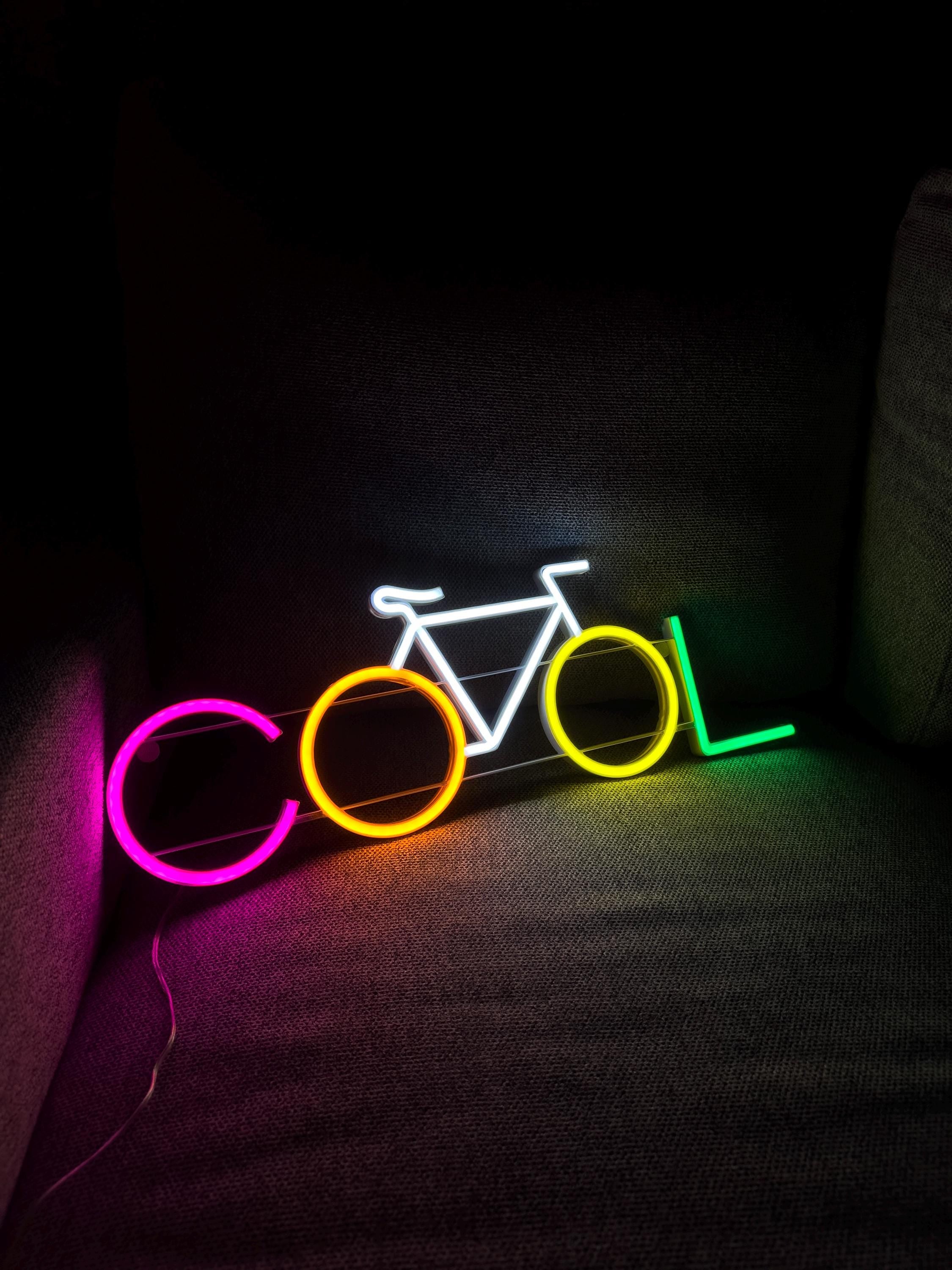 Bicycle LED Neon Sign, Bike Wall Art, Bicycle Decor, Neon Bike Gift, Bicycle Wall LED Light, Unique Bike Art & Home Decor