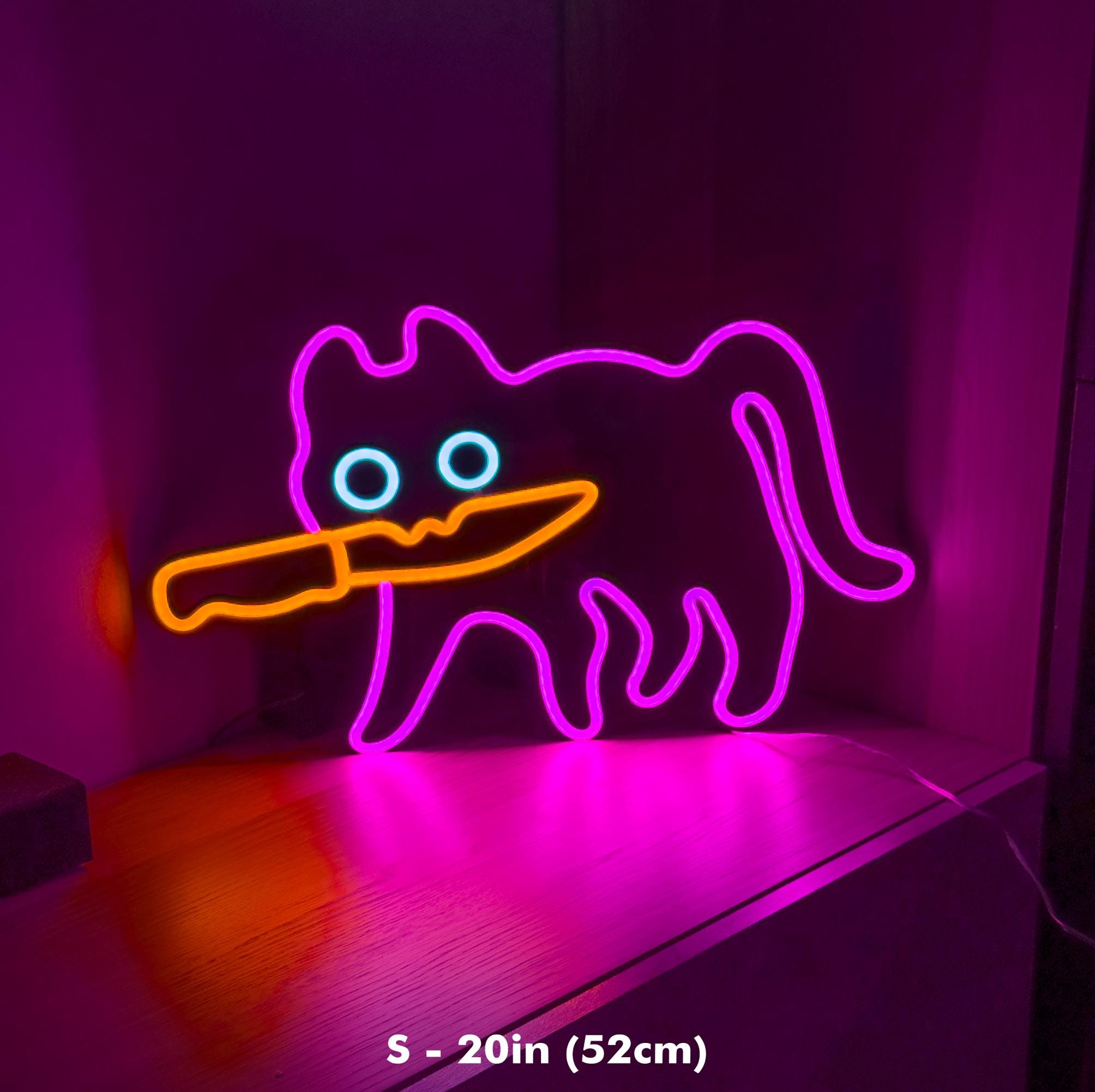 cat neon sign