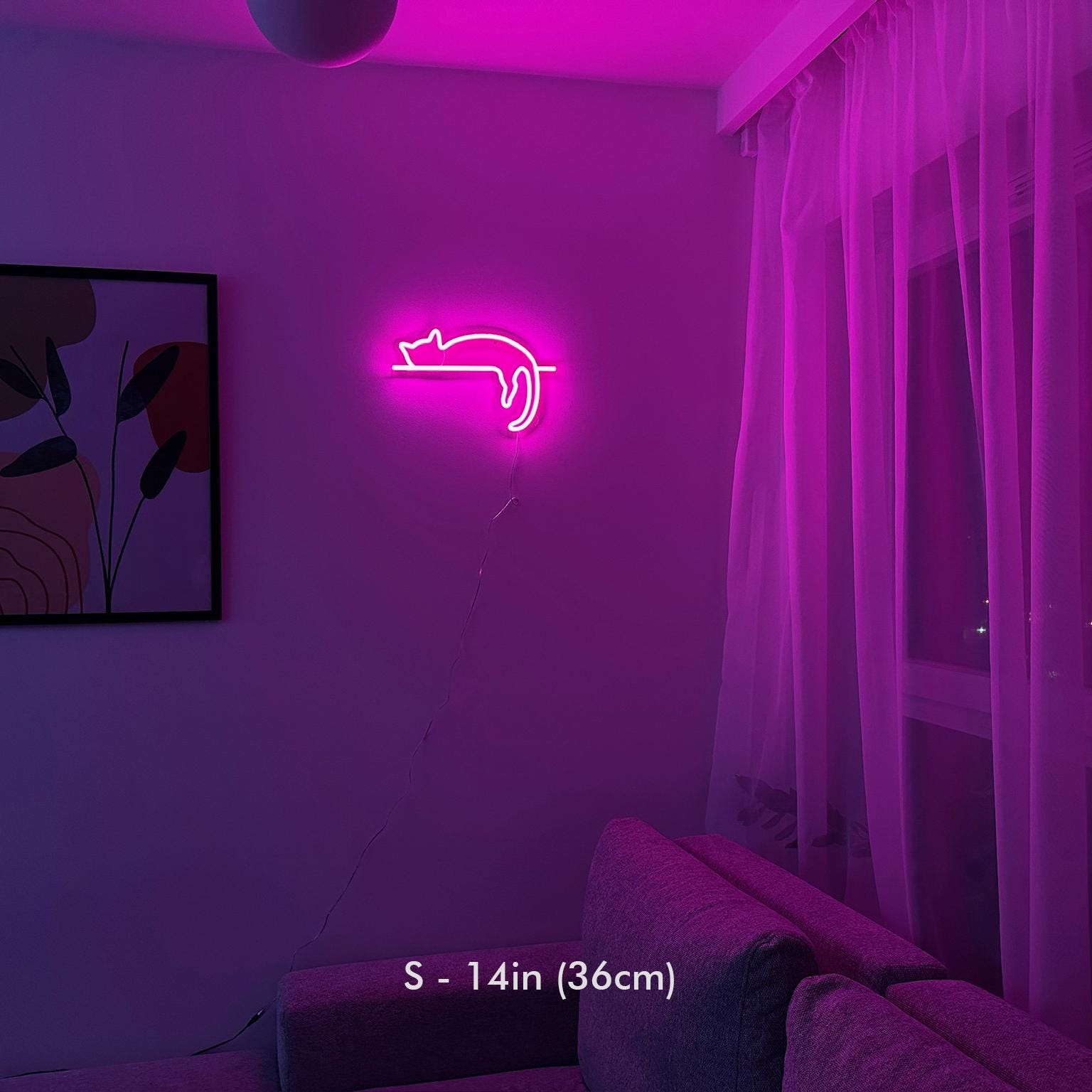 cat neon sign art decor Neon light wall art signs cute cat decor, gift LED Neon Lights, cat Wall custom neon decor Neon Custom Desk light