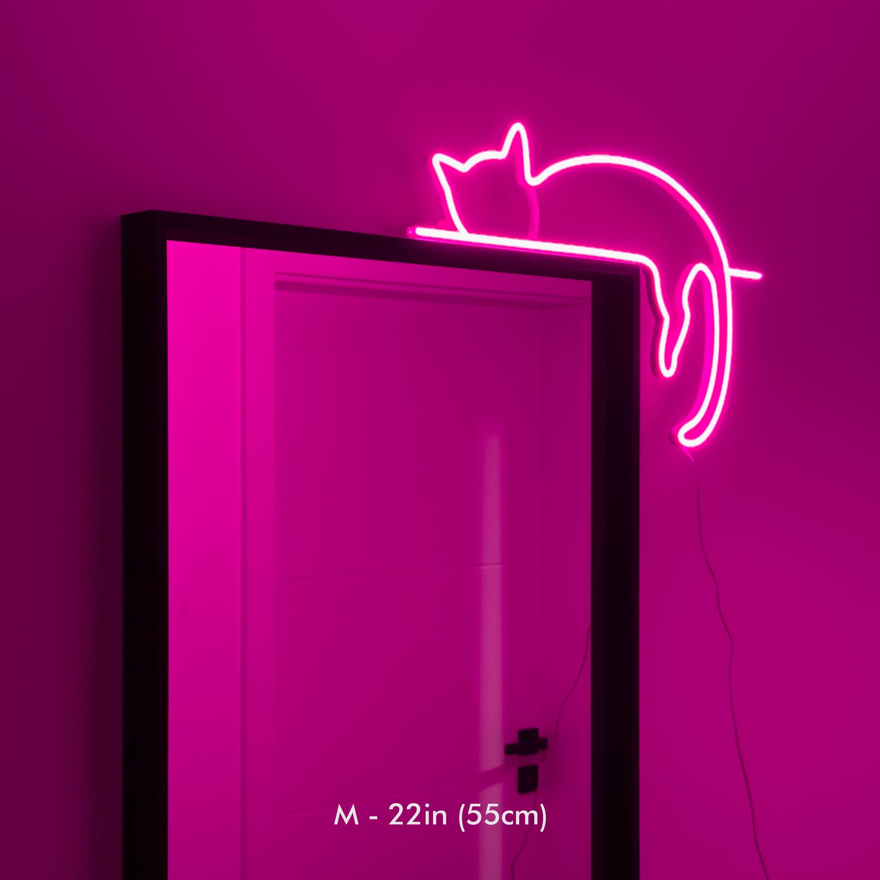 cat neon sign art decor Neon light wall art signs cute cat decor, gift LED Neon Lights, cat Wall custom neon decor Neon Custom Desk light