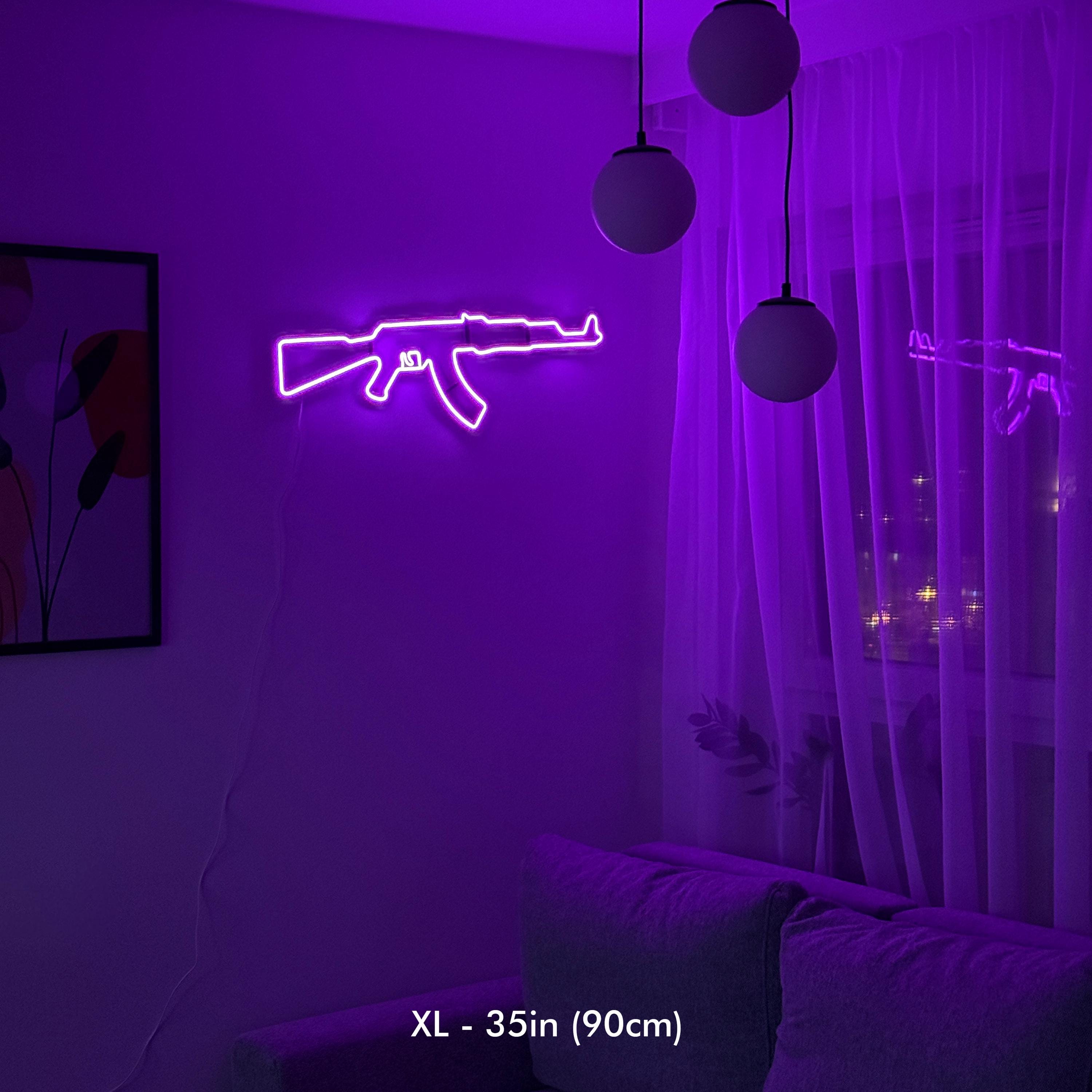 Gun Led Neon Signs AK 47 gift Pistol LED Neon Lights Gun Wall Art Décor Neon Custom Desk light CS go neon rifle neon sign ak47 wall art
