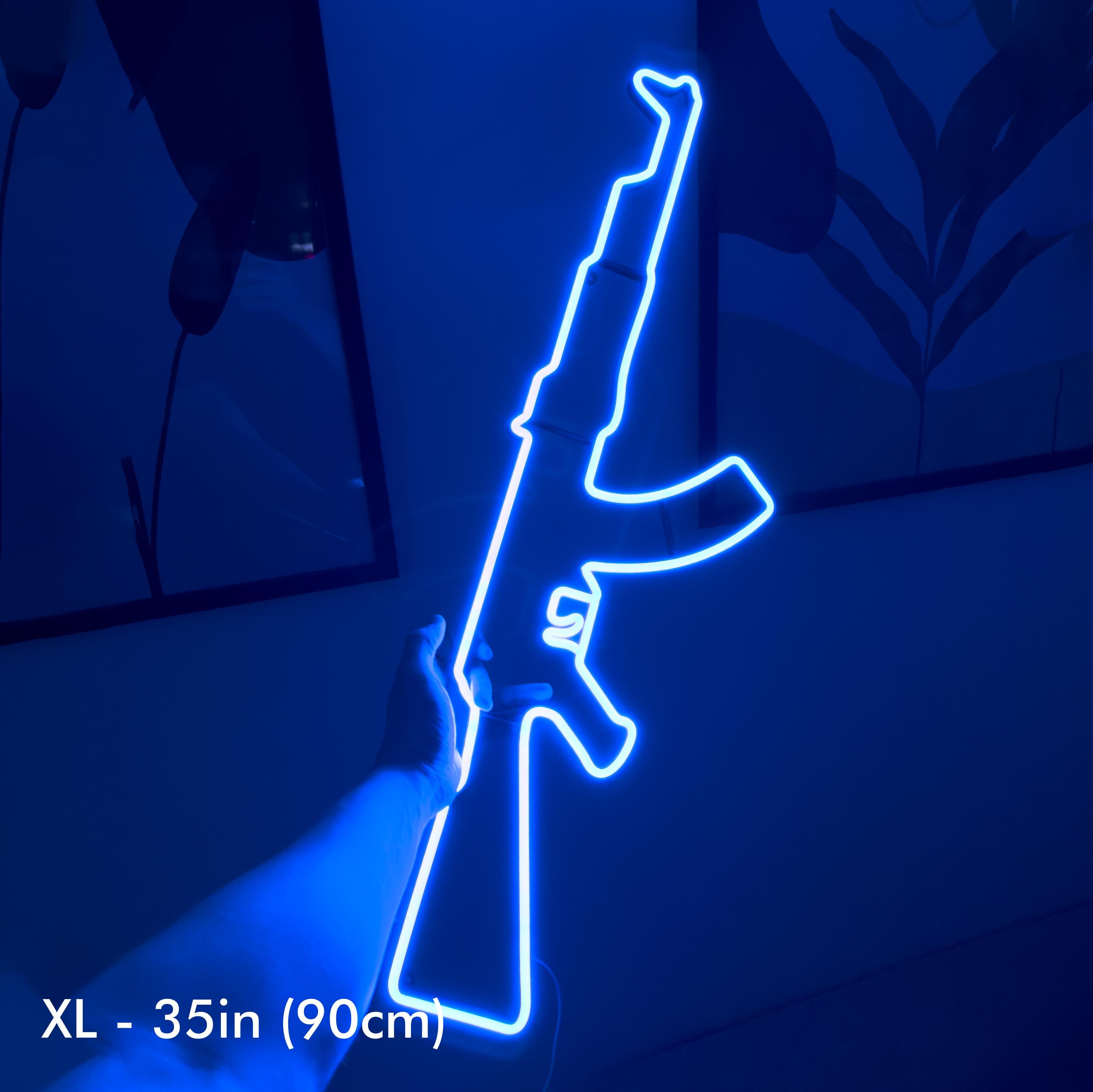 Gun Led Neon Signs AK 47 gift Pistol LED Neon Lights Gun Wall Art Décor Neon Custom Desk light CS go neon rifle neon sign ak47 wall art