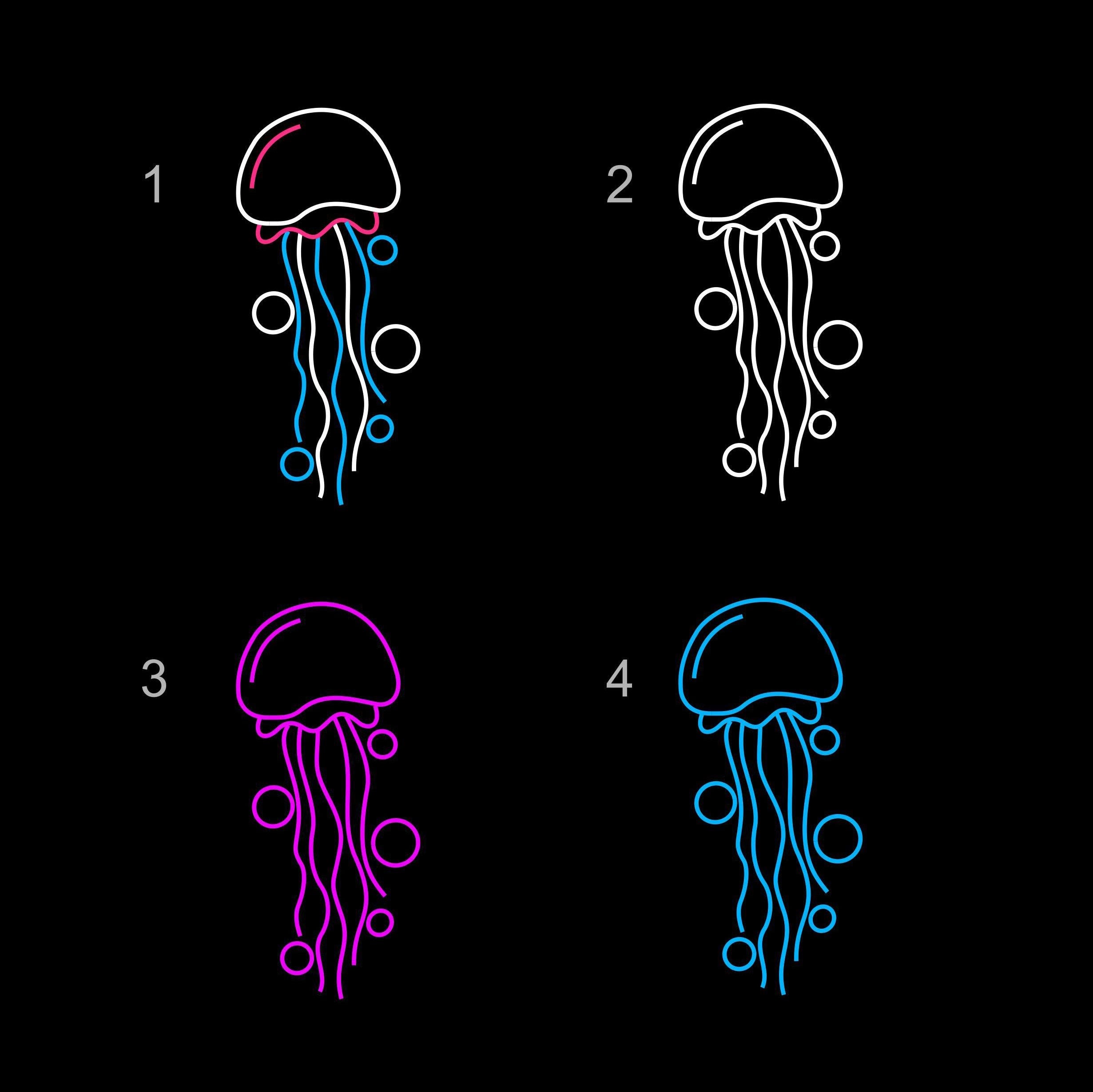 Jellyfish Neon Sign for Bar, Cafe & Game Room – 3D Purple LED Light, Aesthetic Ocean Decor, Eye-Catching Wall Art, Neon sign bedroom